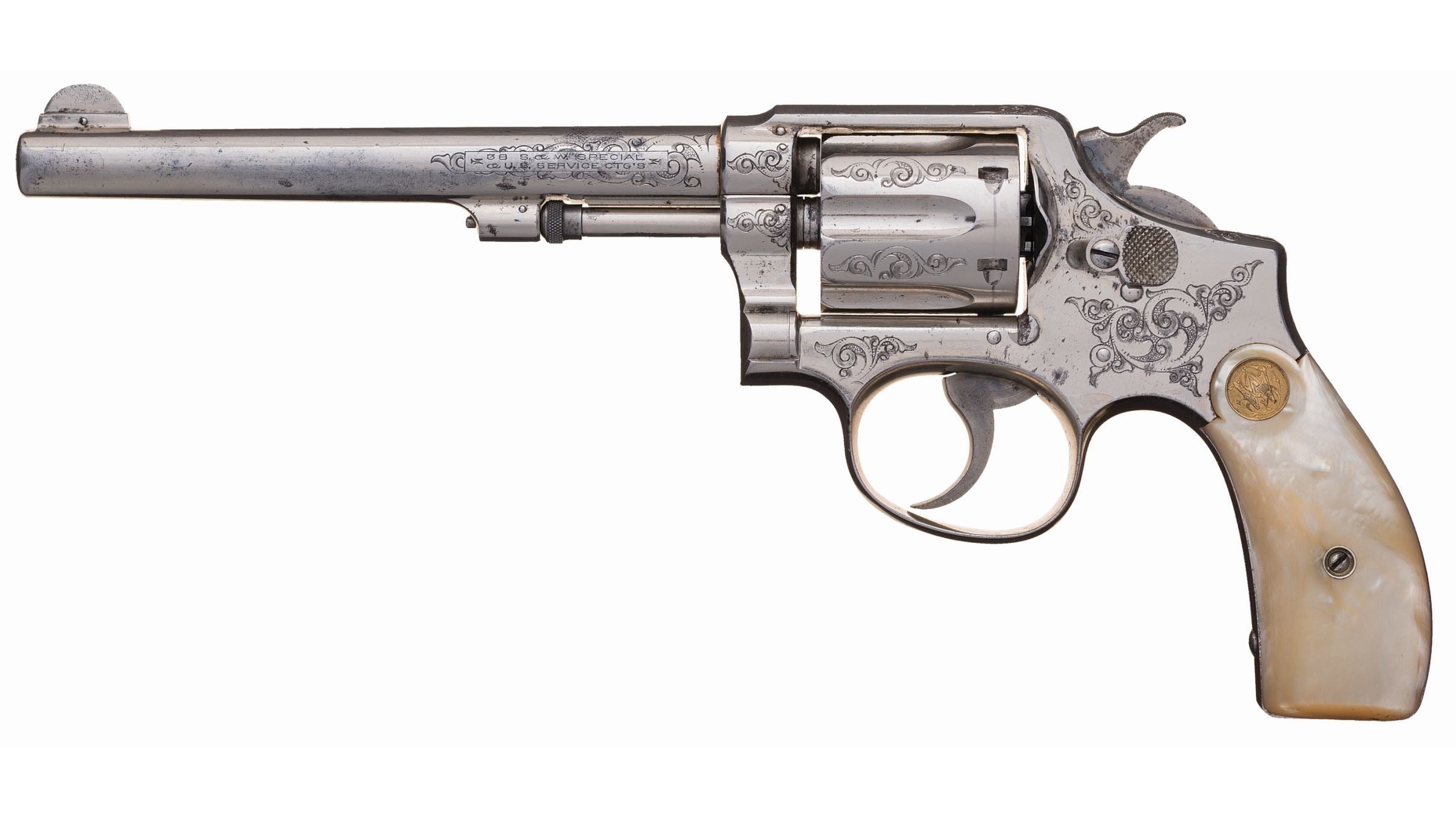 Engraved Smith & Wesson Hand Ejector .38 Military and Police | Rock Island  Auction