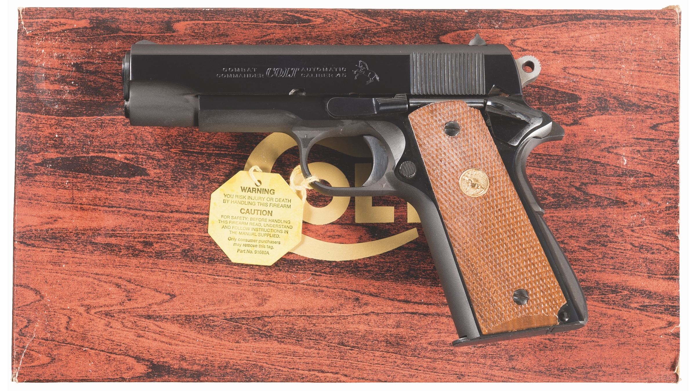 Colt Combat Commander Semi Automatic Pistol With Box Rock Island Auction