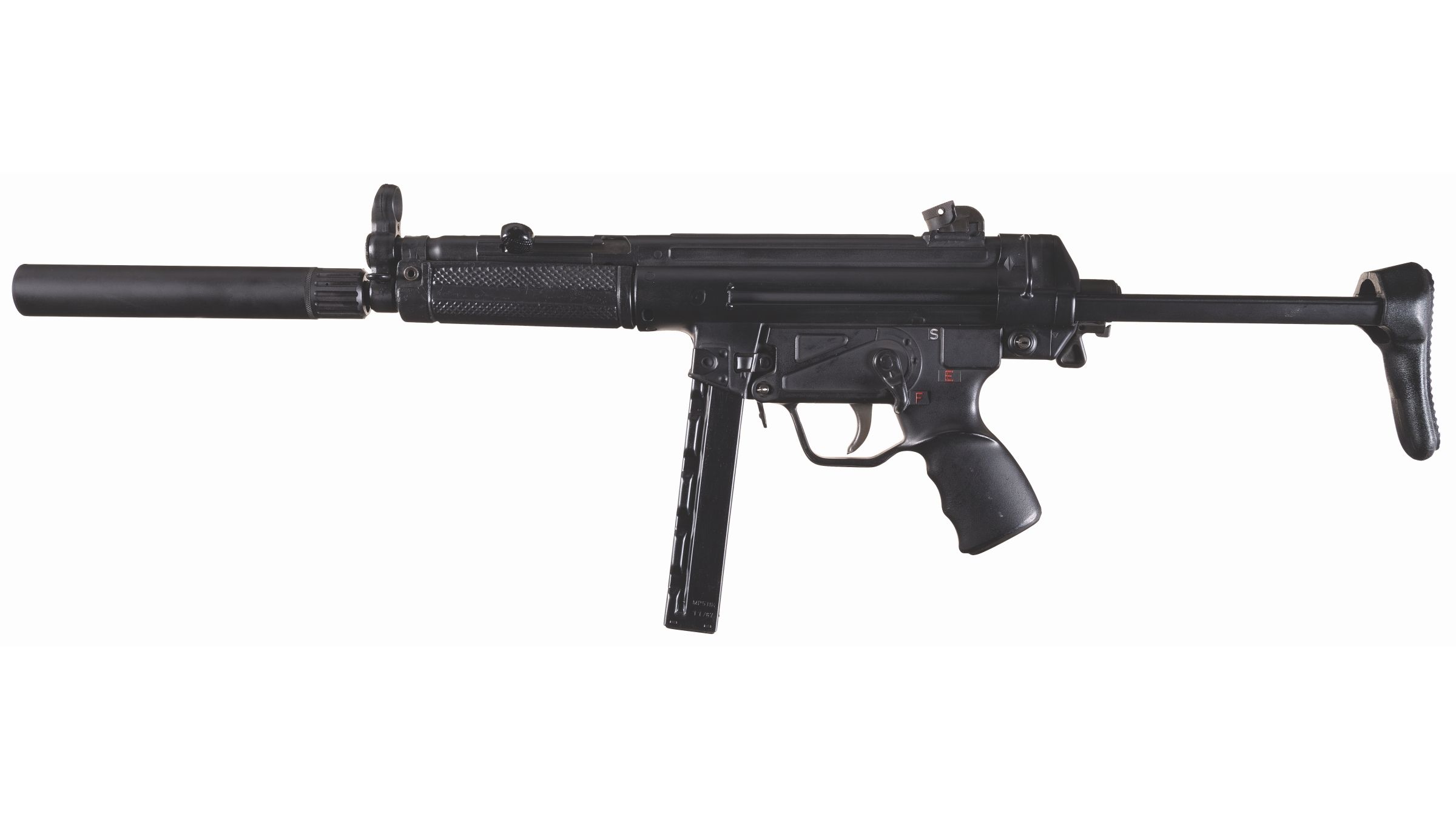 Lot 465: H&K MP5 Submachine Gun with Silencer & AccessoriesLot 465: H&K MP5 Submachine Gun with Silencer & Accessories