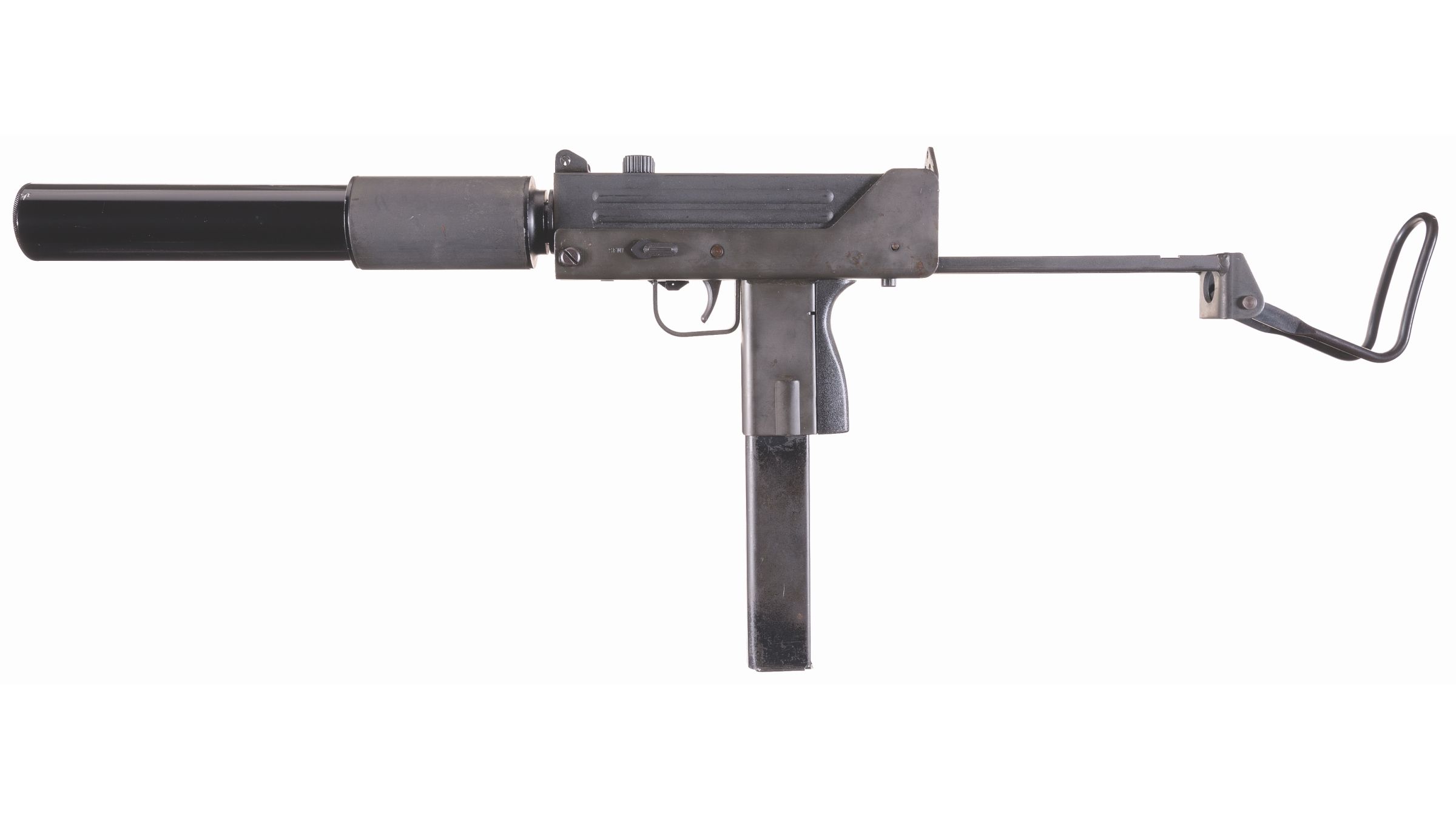Ingram M-10 Fully Automatic Submachine Gun with Suppressor | Rock