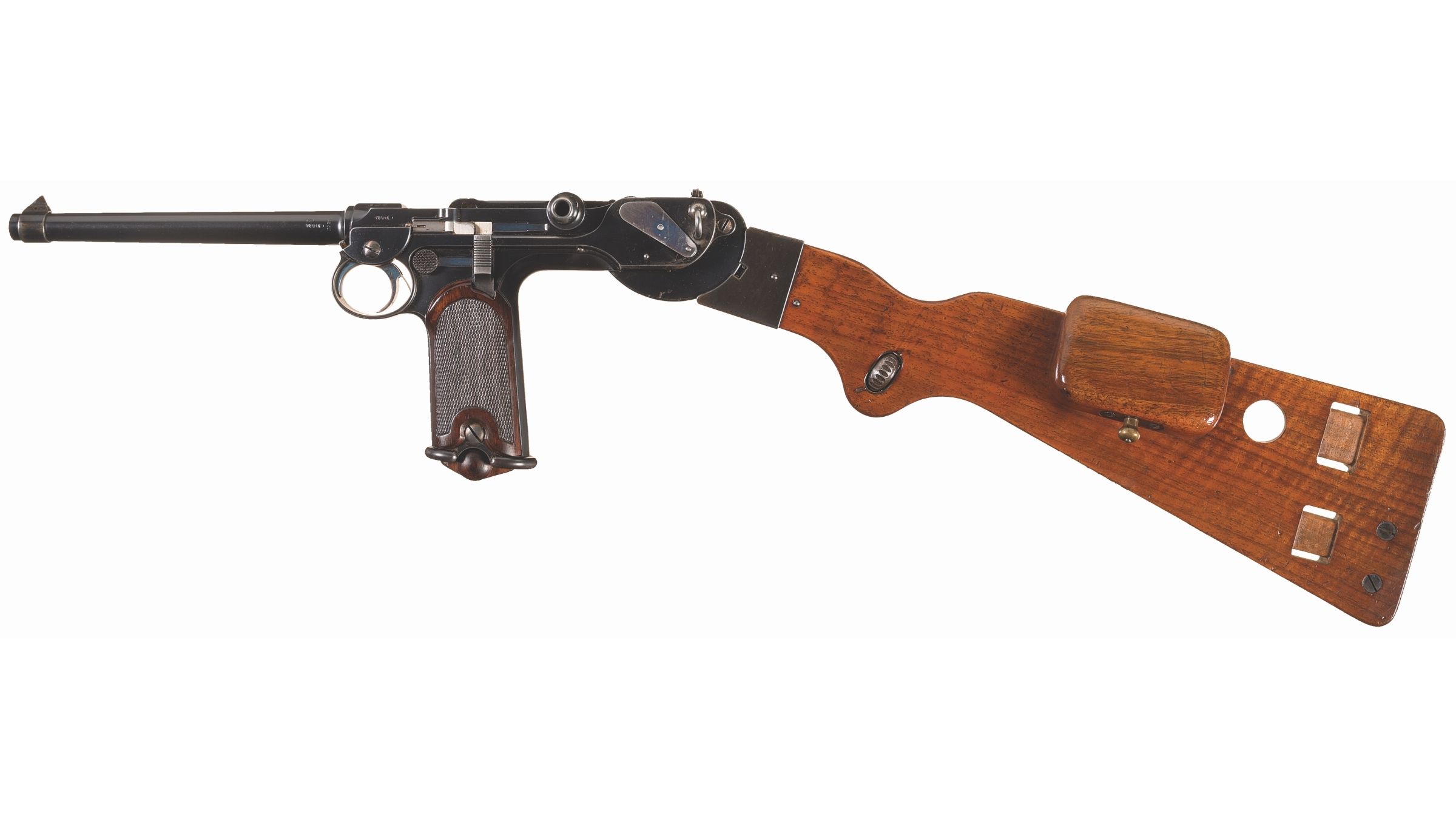 Loewe Model 1893 Borchardt Semi-Automatic Pistol With Stock | Rock ...