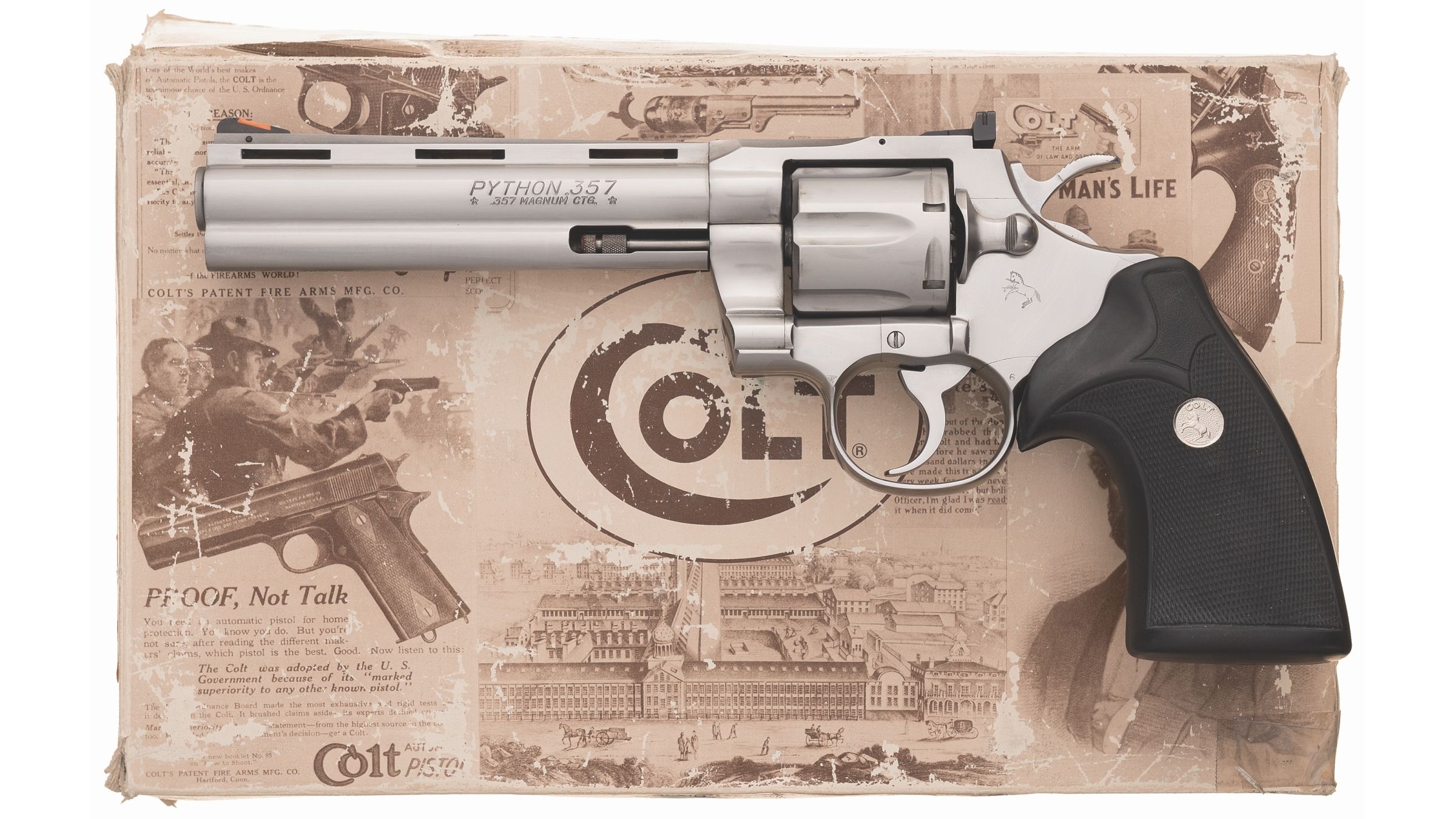 Stainless Steel Colt Python Double Action Revolver with Box | Rock ...