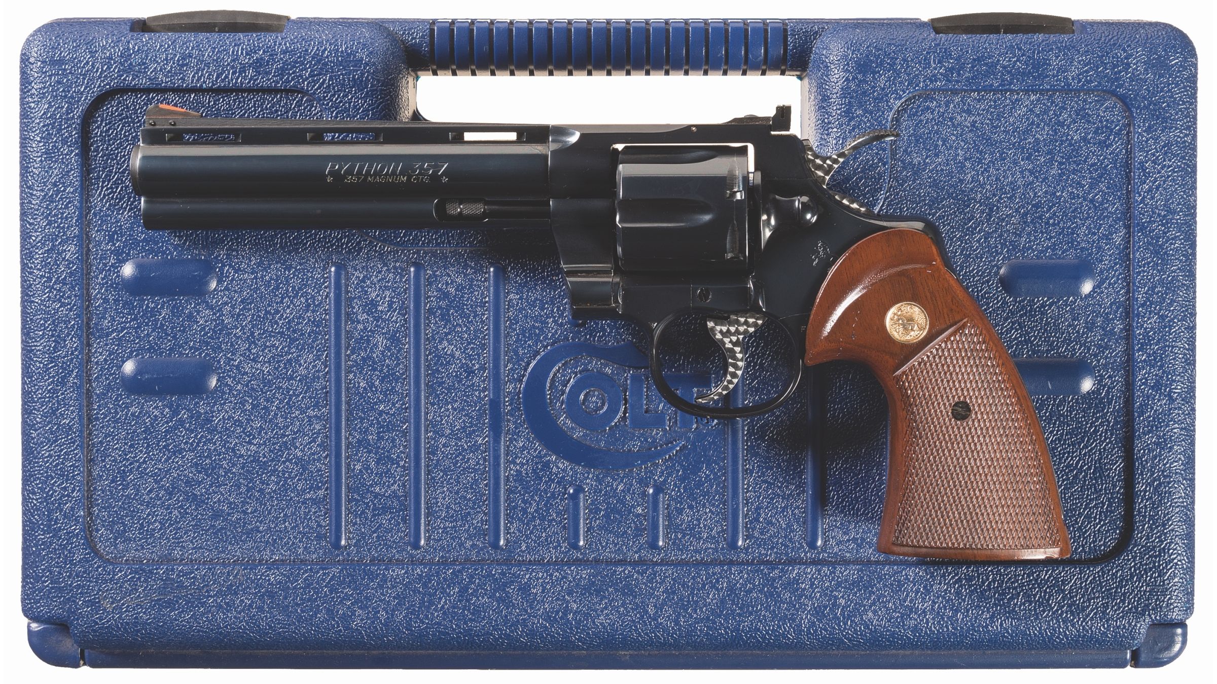 Colt Python Double Action Revolver With Case Rock Island Auction 0323