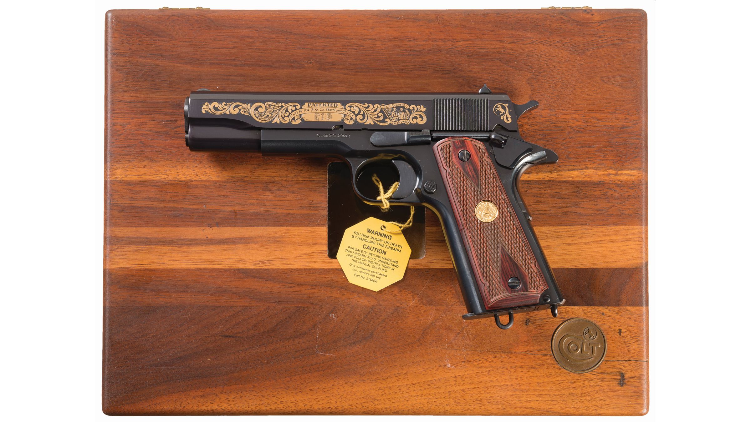 Colt John M Browning Model 1911 Commemorative Pistol Rock Island Auction 1105