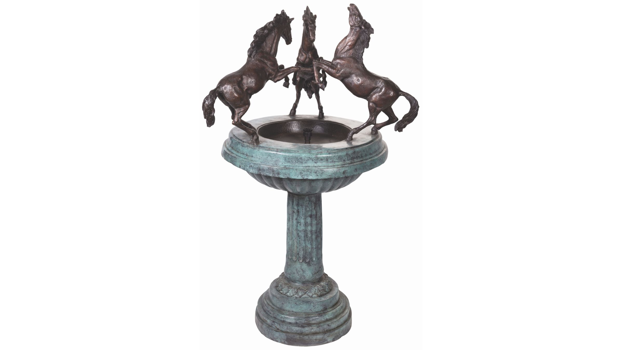 Horse Sculpture Fountain Rock Island Auction