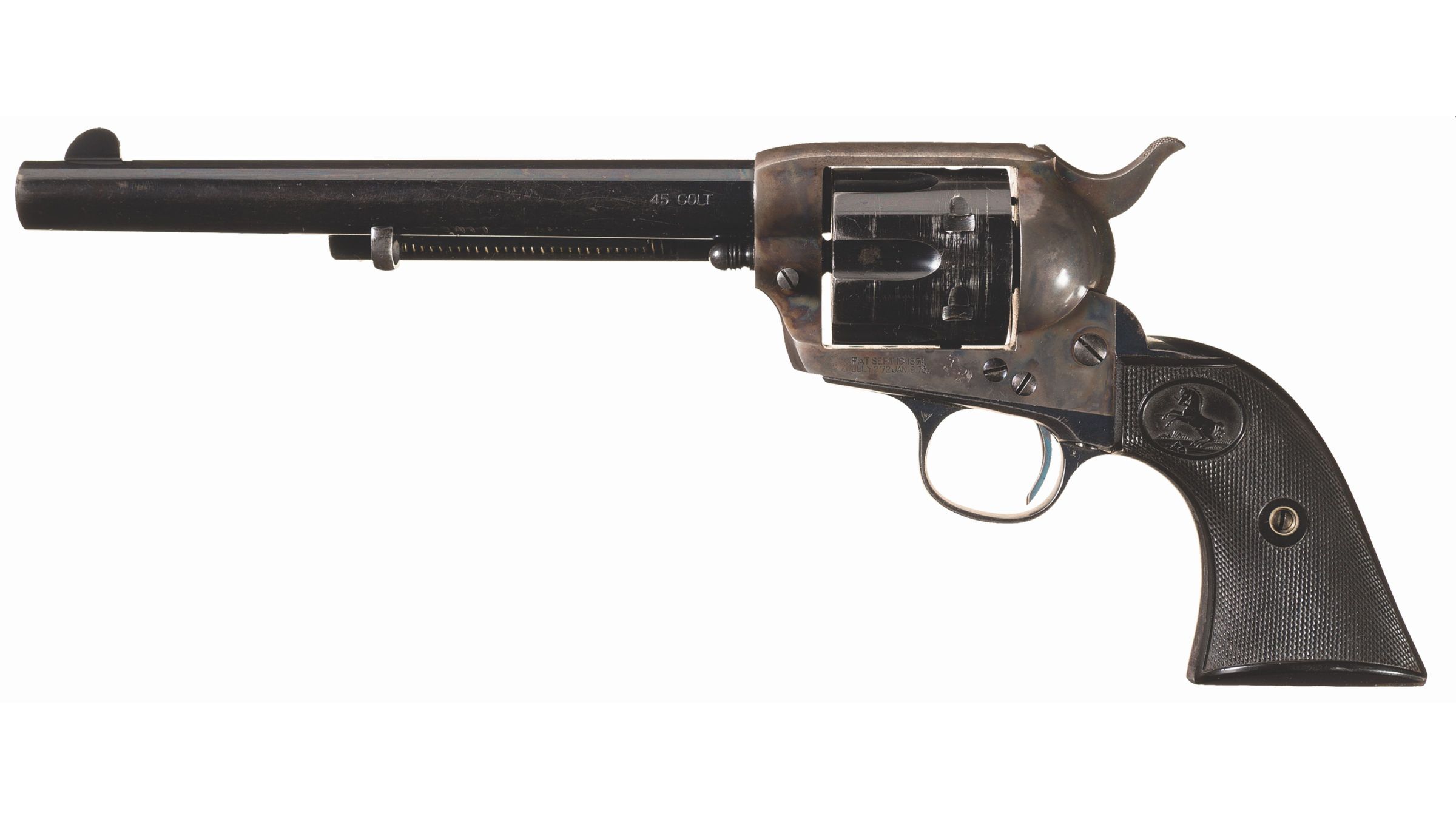 Extremely Rare Smoothbore .45 Colt SAA Revolver with Letter