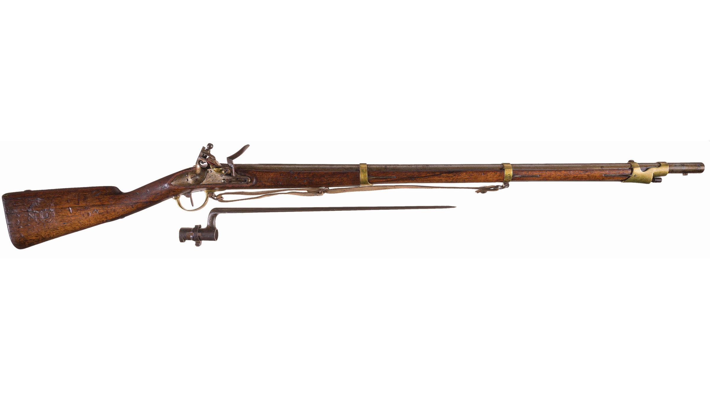 French Military Model 1822 Flintlock Musket with Bayonet | Rock Island ...
