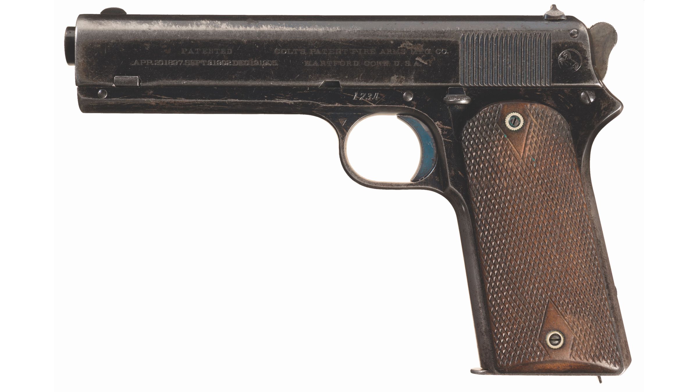 Colt Model 1905 Semi Automatic Pistol Rock Island Auction 7165