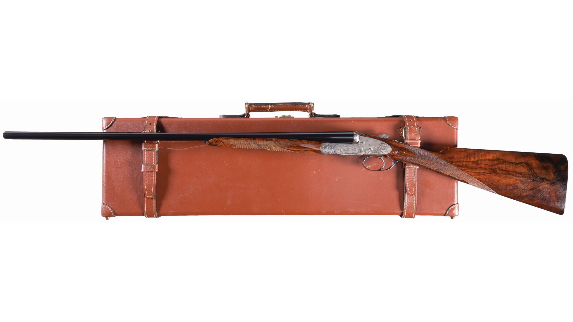 Engraved A. & S. Famars Side Lock Double Barrel Shotgun Rock Island