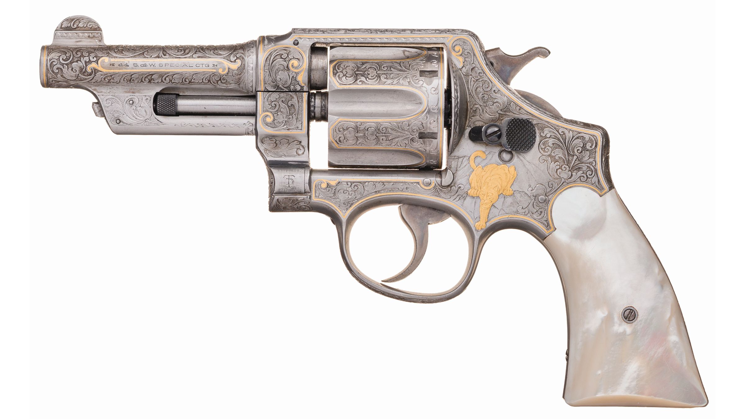 Embellished S&W 44 Hand Ejector 1st Model Revolver | Rock