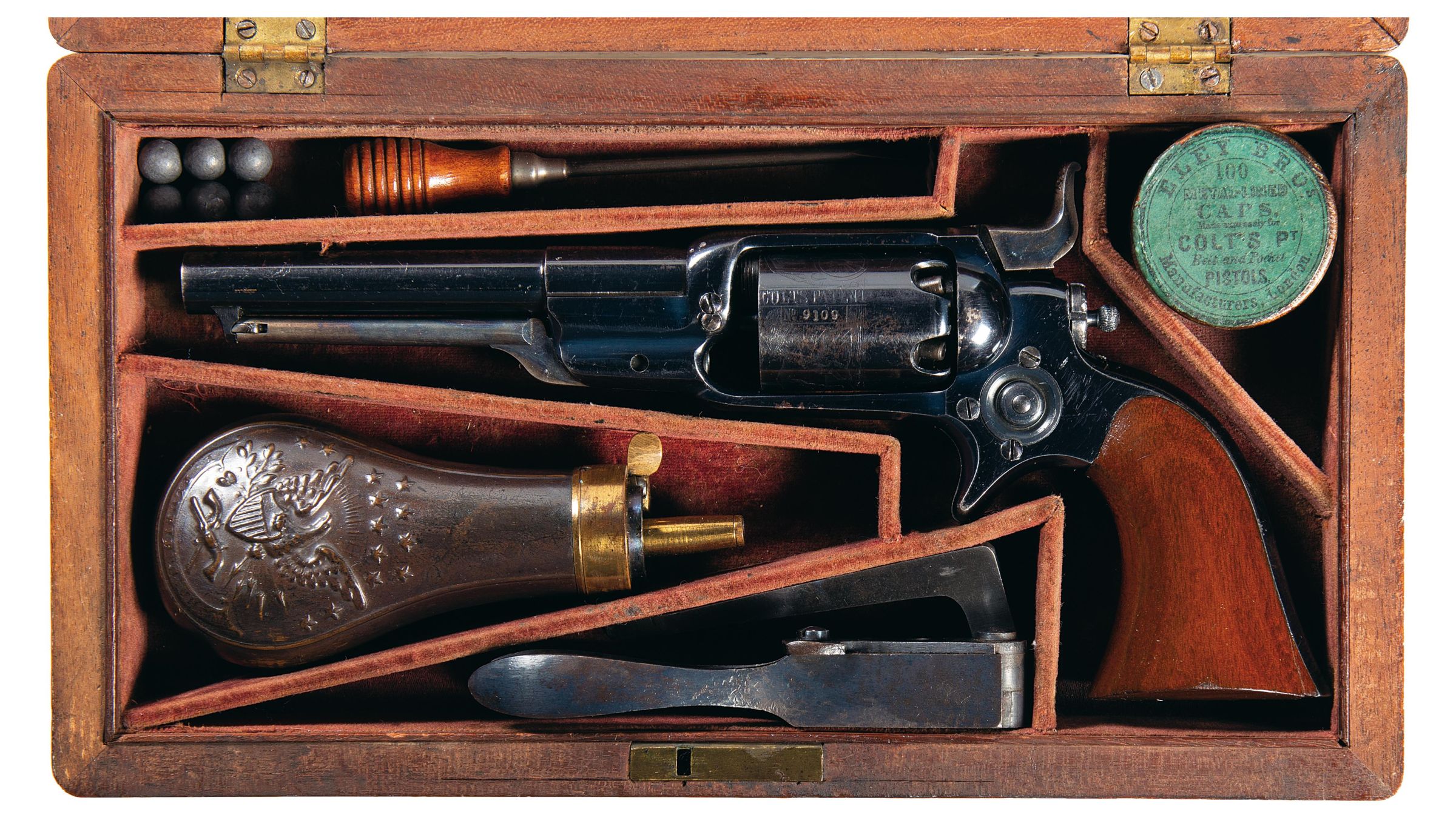 Factory Cased Colt Model 1855 Sidehammer Pocket Revolver 