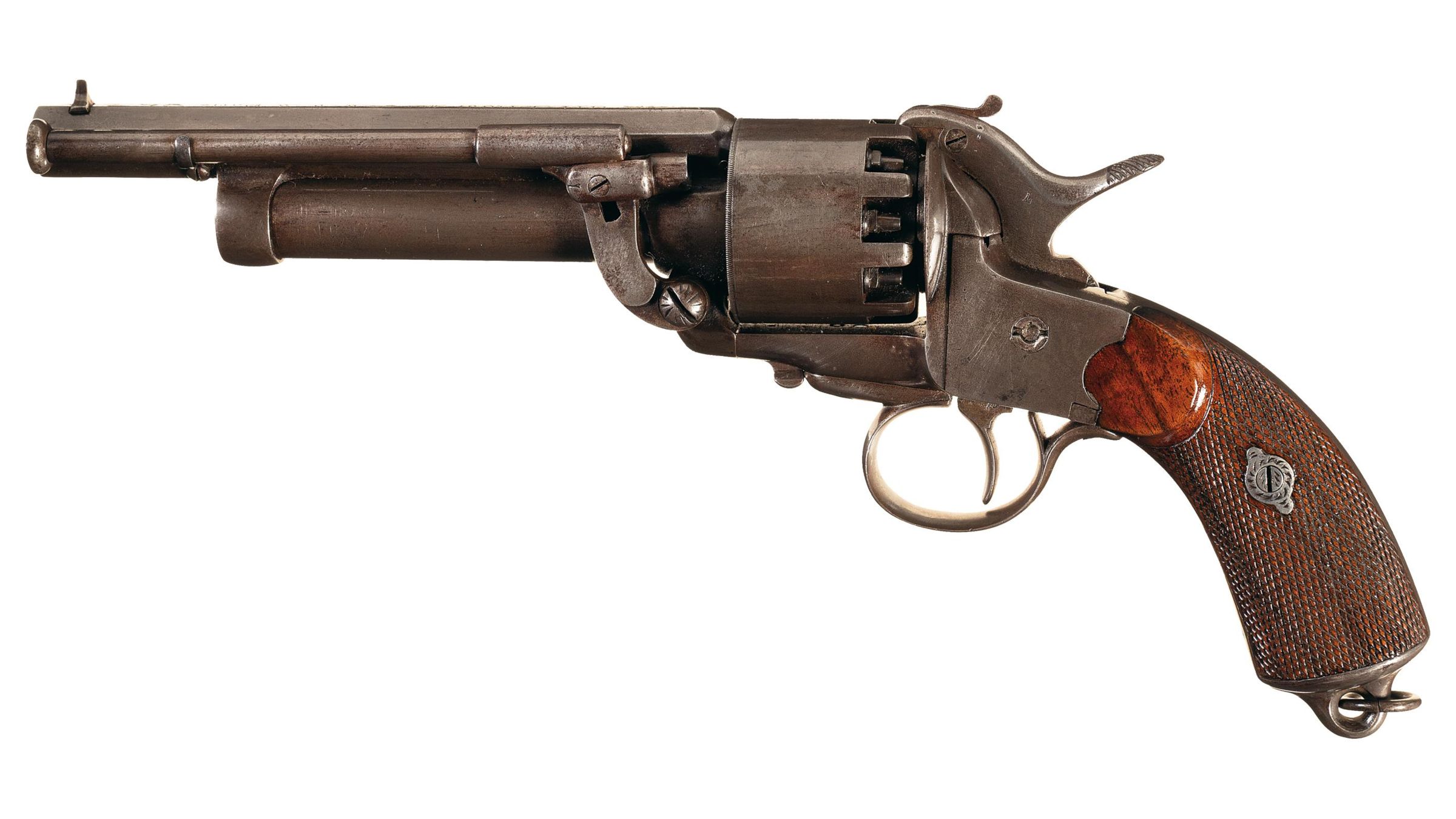 LeMat Grapeshot Percussion Revolver with Holster Rock Island Auction