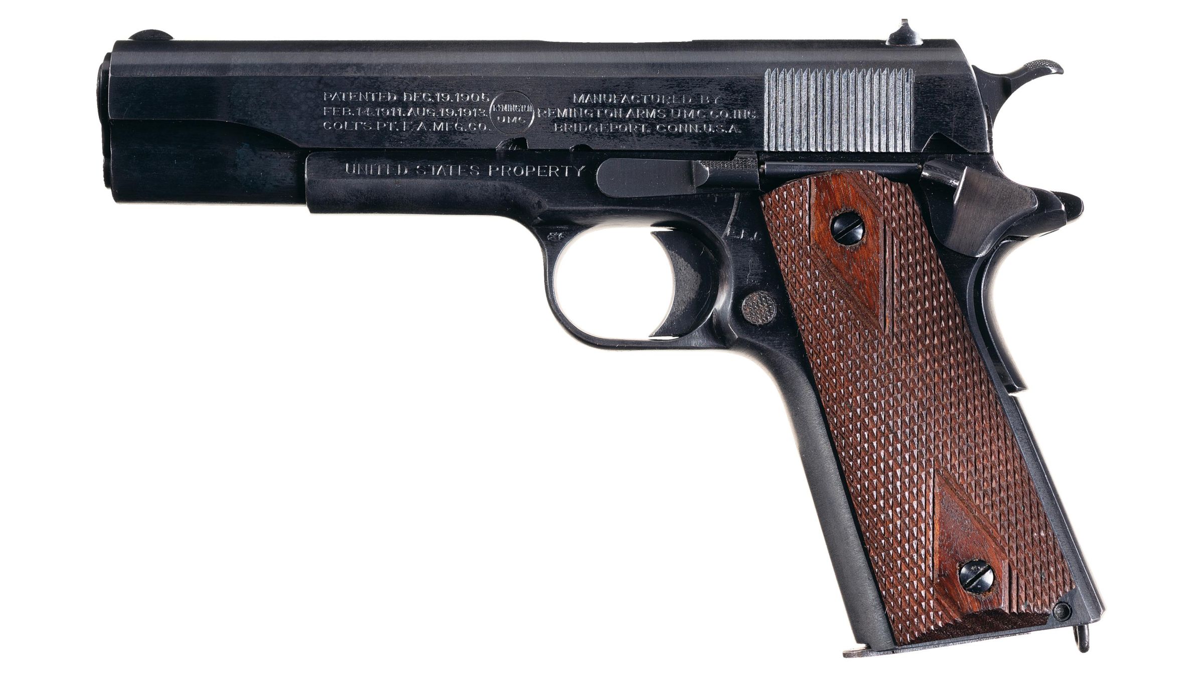 Us Army Remington Umc Model 1911 Semi Automatic Pistol Rock Island Auction 3999