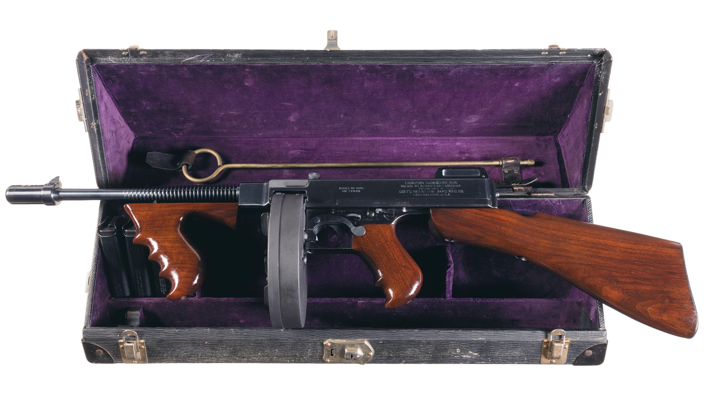 thompson submachine gun weight with drum magazine