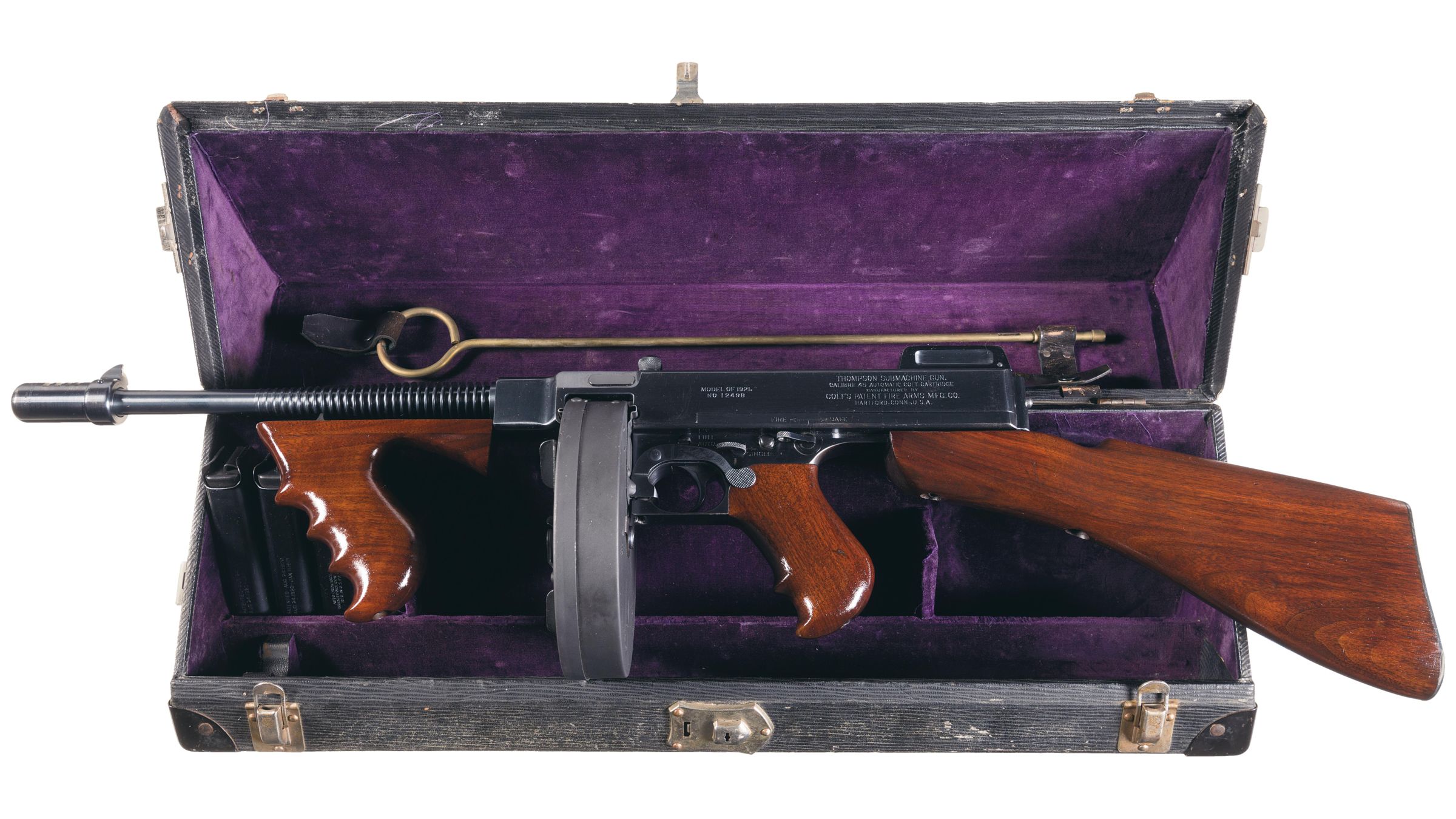 Colt Model 1921 Thompson Submachine Gun with Drum Magazine, Rock
