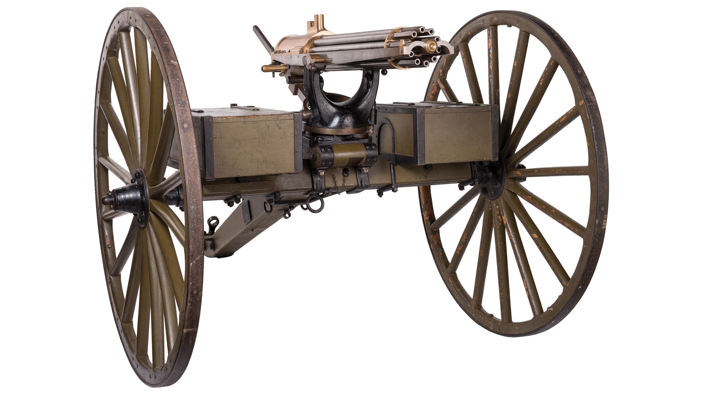 U.S. Colt Model 1890 Gatling Gun on an Original Carriage | Rock Island ...