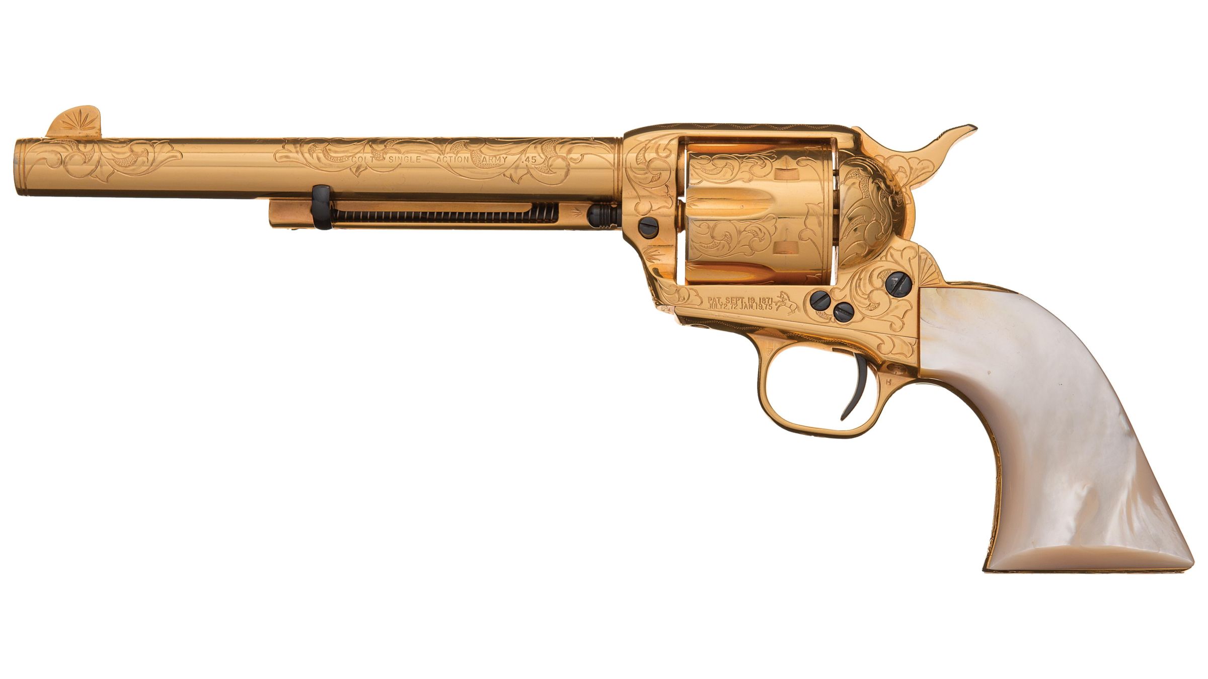 Engraved And Gold Plated Colt Single Action Army Revolver Rock Island Auction 4191