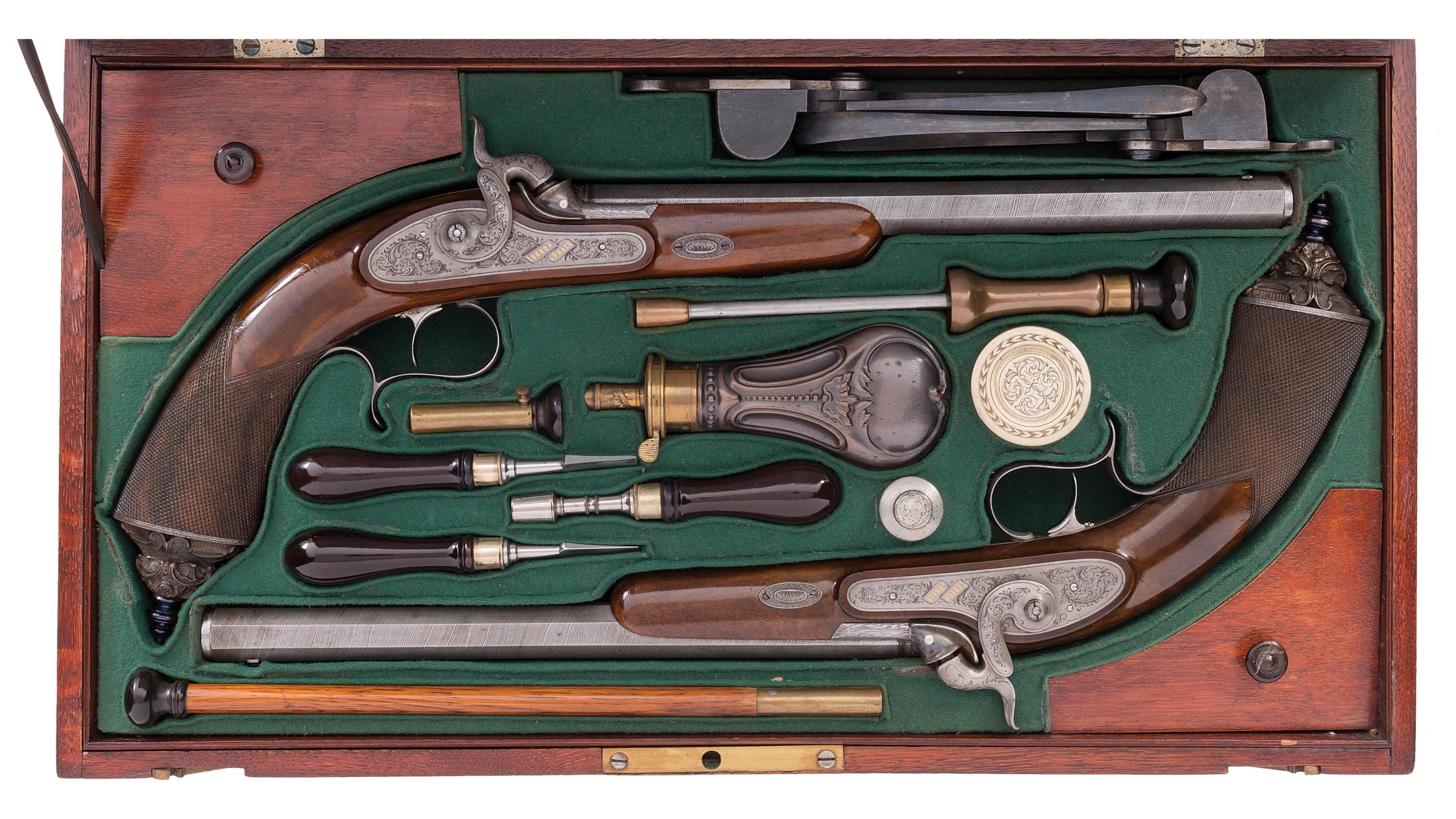 Pair of A.V. Lebeda Percussion Target Pistol | Rock Island Auction