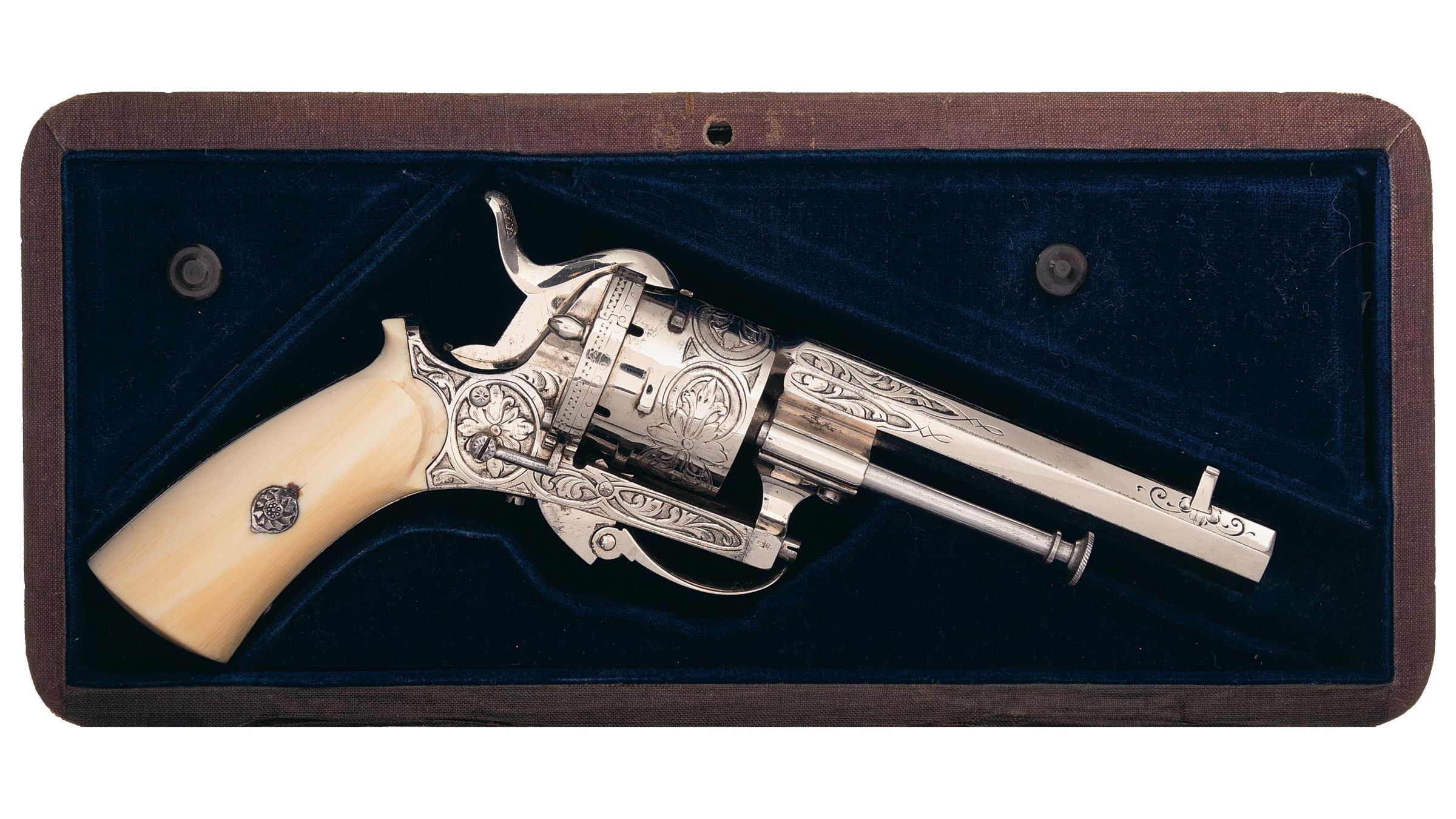 Engraved European Pinfire Revolver Rock Island Auction 4694