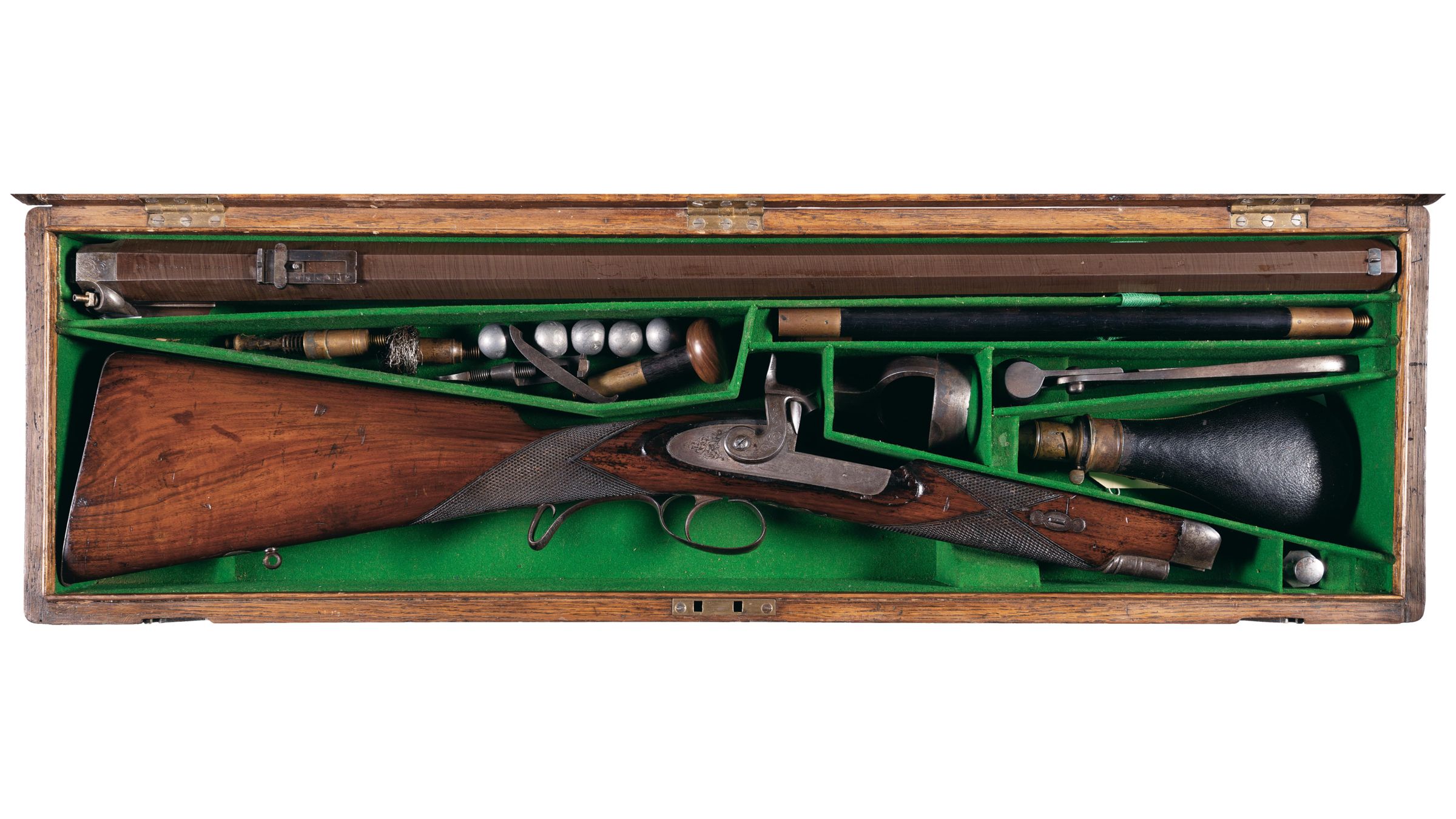 Engraved Isaac Hollis & Sons 6 Bore Percussion Rifle | Rock Island Auction