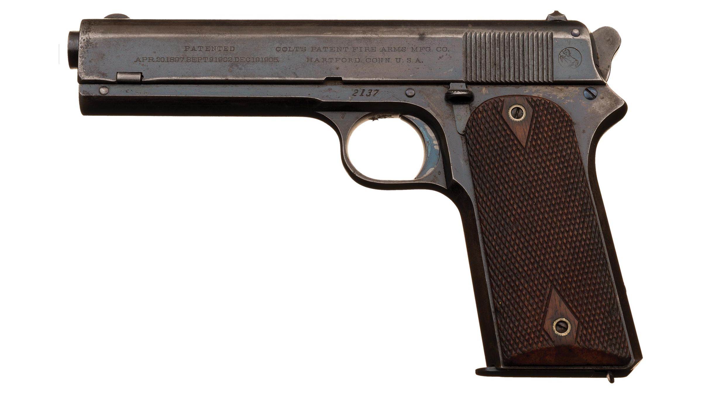 Colt Military Model 1905 45 Acp Semi Automatic Pistol Rock Island Auction 8820