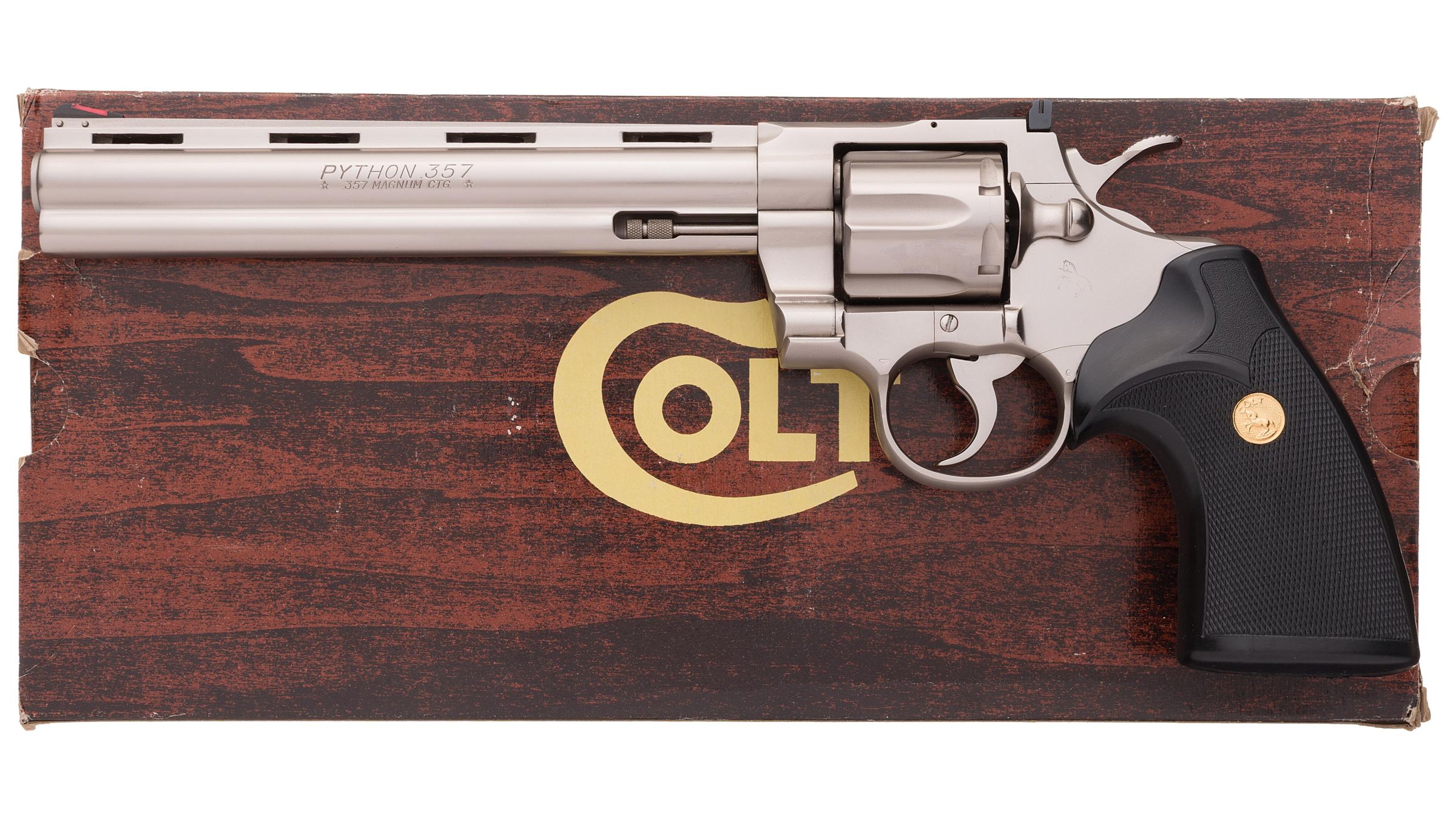 Electroless Nickel Colt Python Double Action Revolver with Box | Rock ...