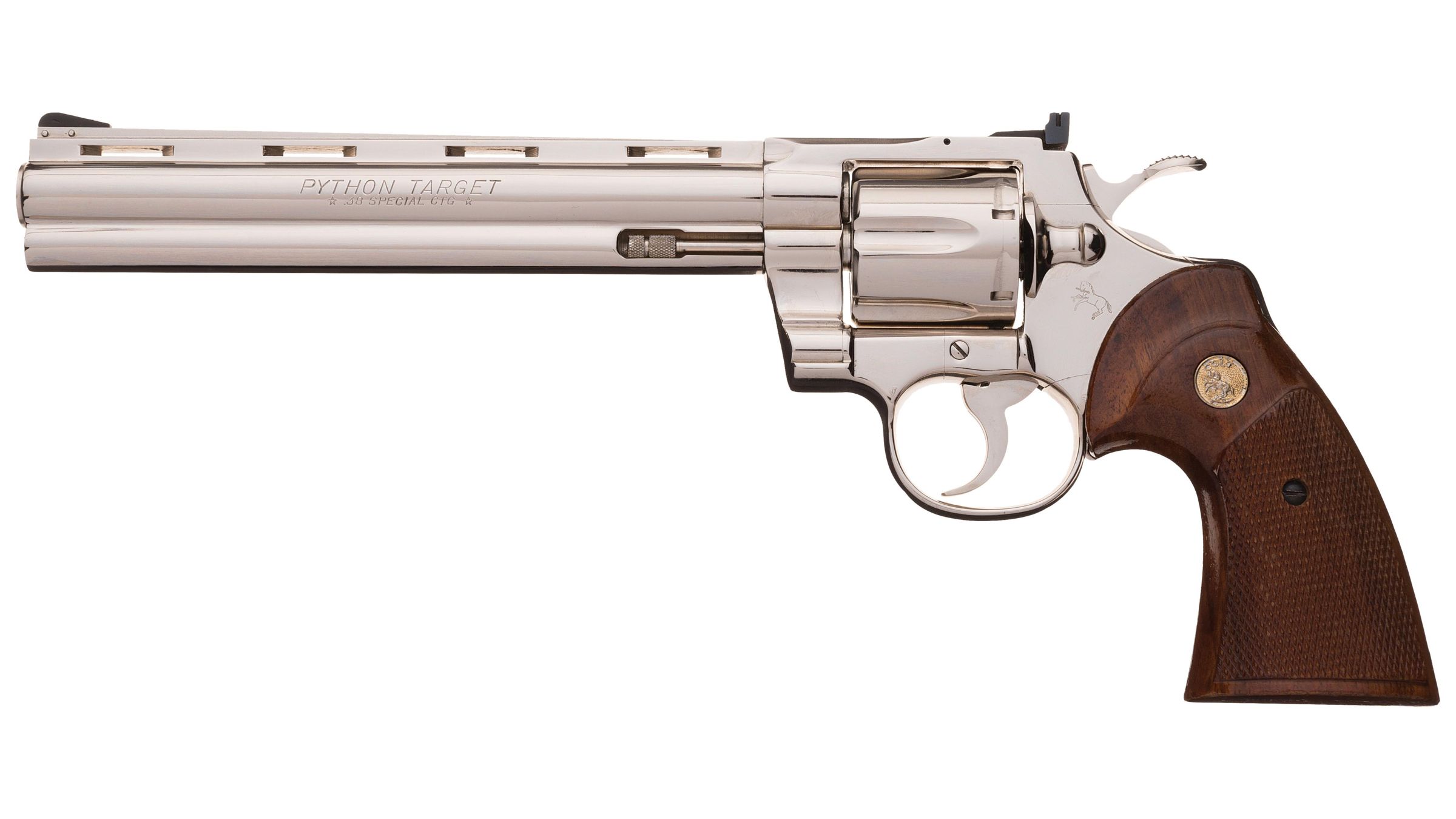 Nickel Colt Python Target Double Action Revolver | Rock Island Auction