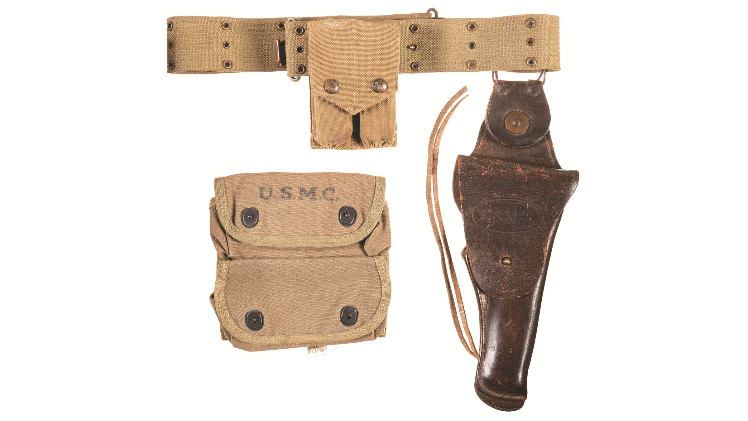 USMC Belt Rig with Swivel Holster, Magazine and Ammo Pouches | Rock ...