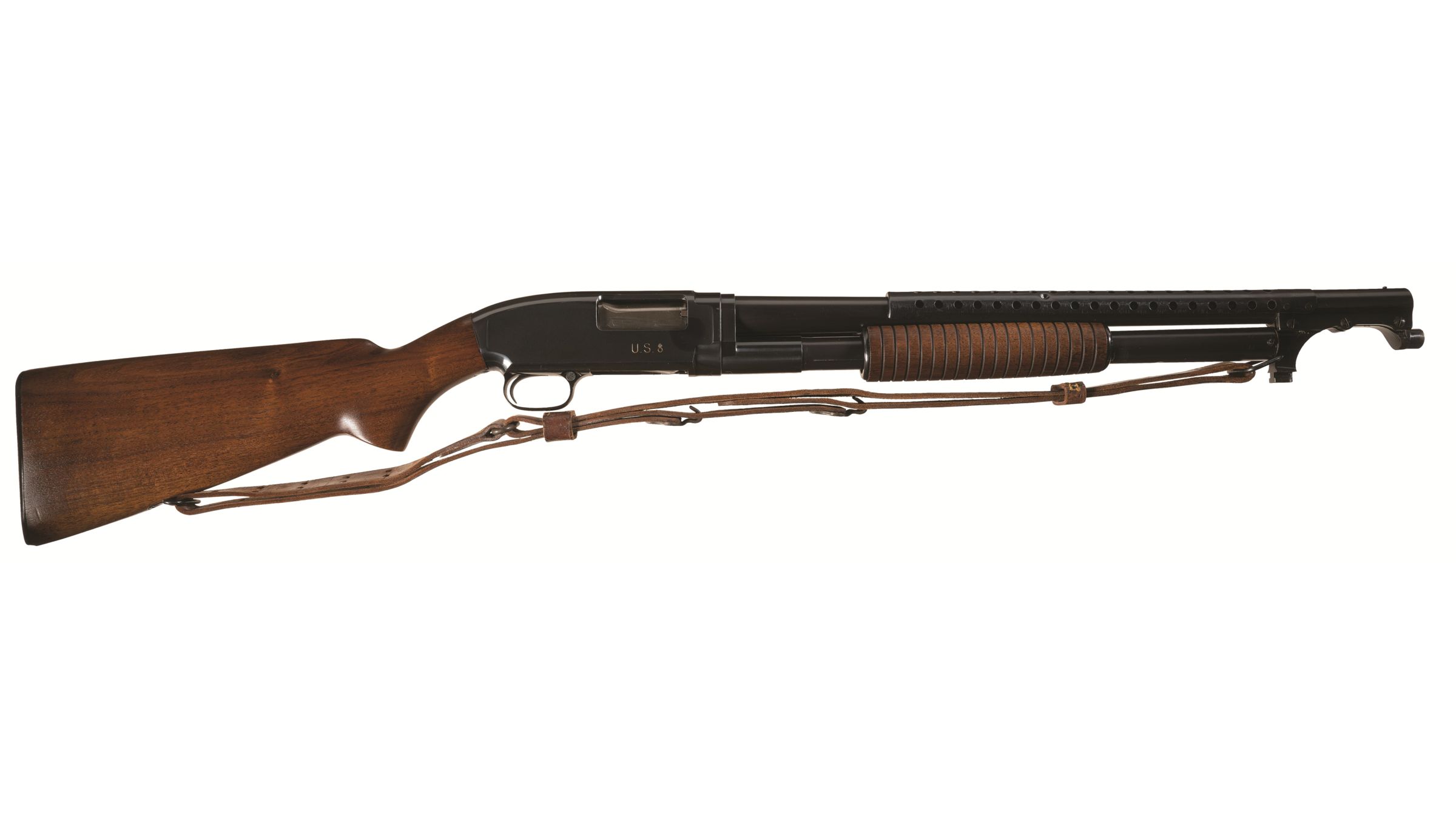 World War II U.S. Winchester Model 12 Trench Style Shotgun Rock