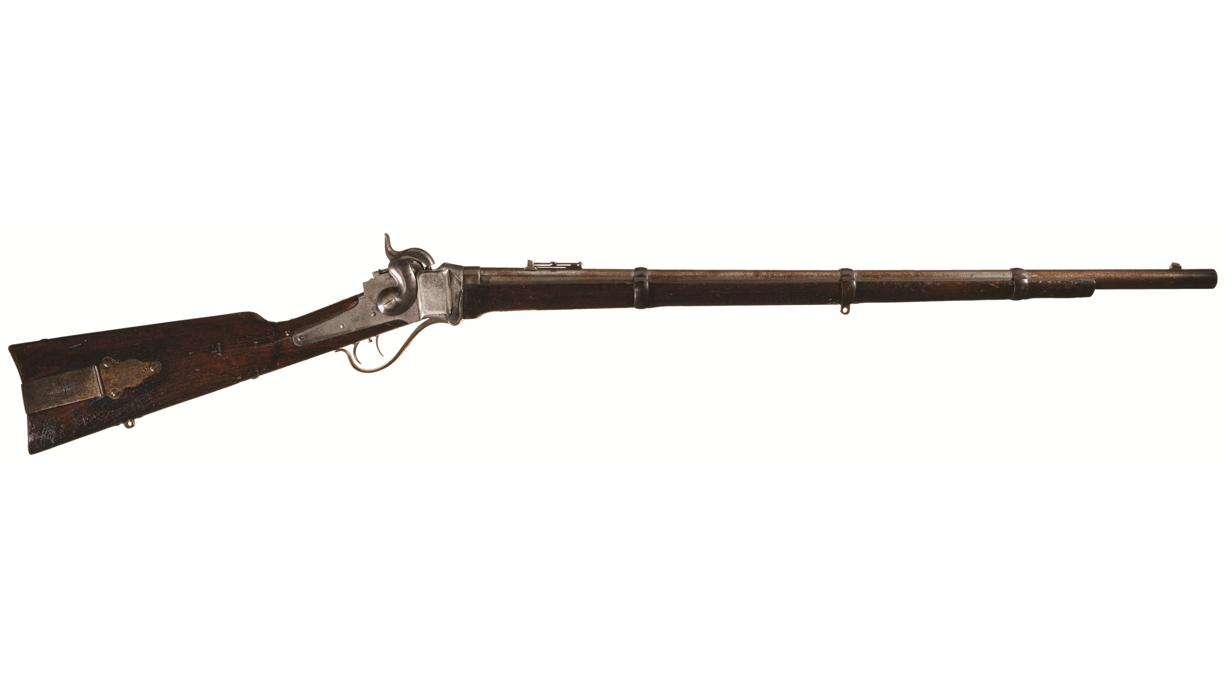1 Original Civil War Sharps Rifle Middle Barrel Band 