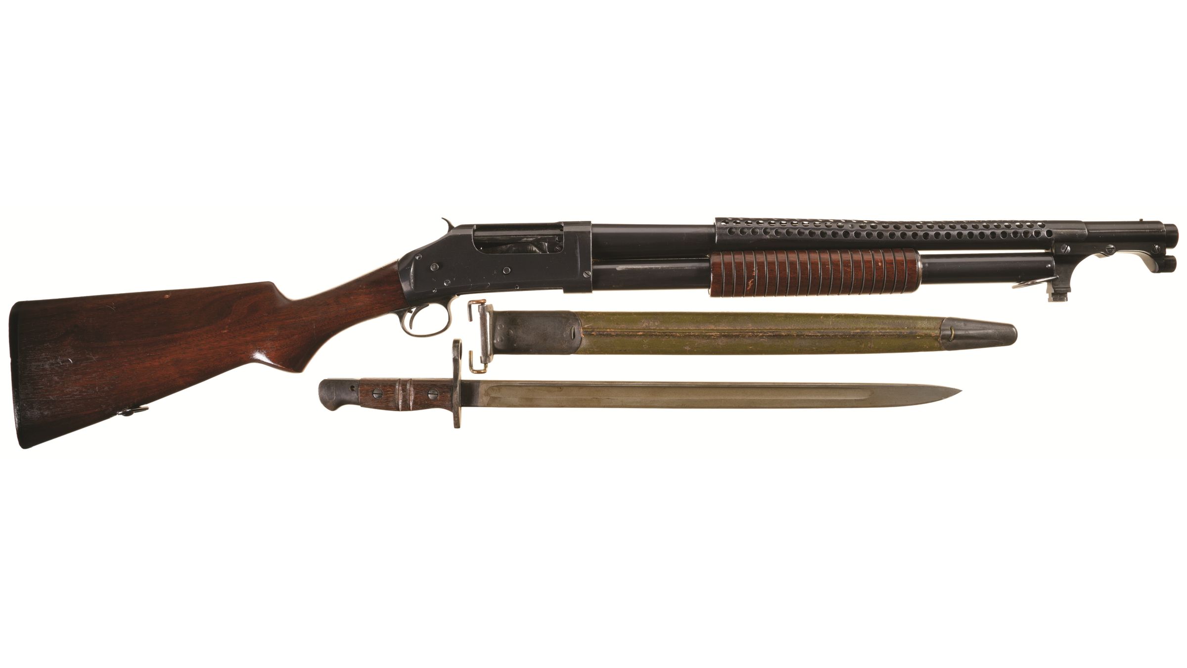 【日本製】 WWI-Era Winchester Model 1897 Trench Gun with Bayonet | Rock トイガン