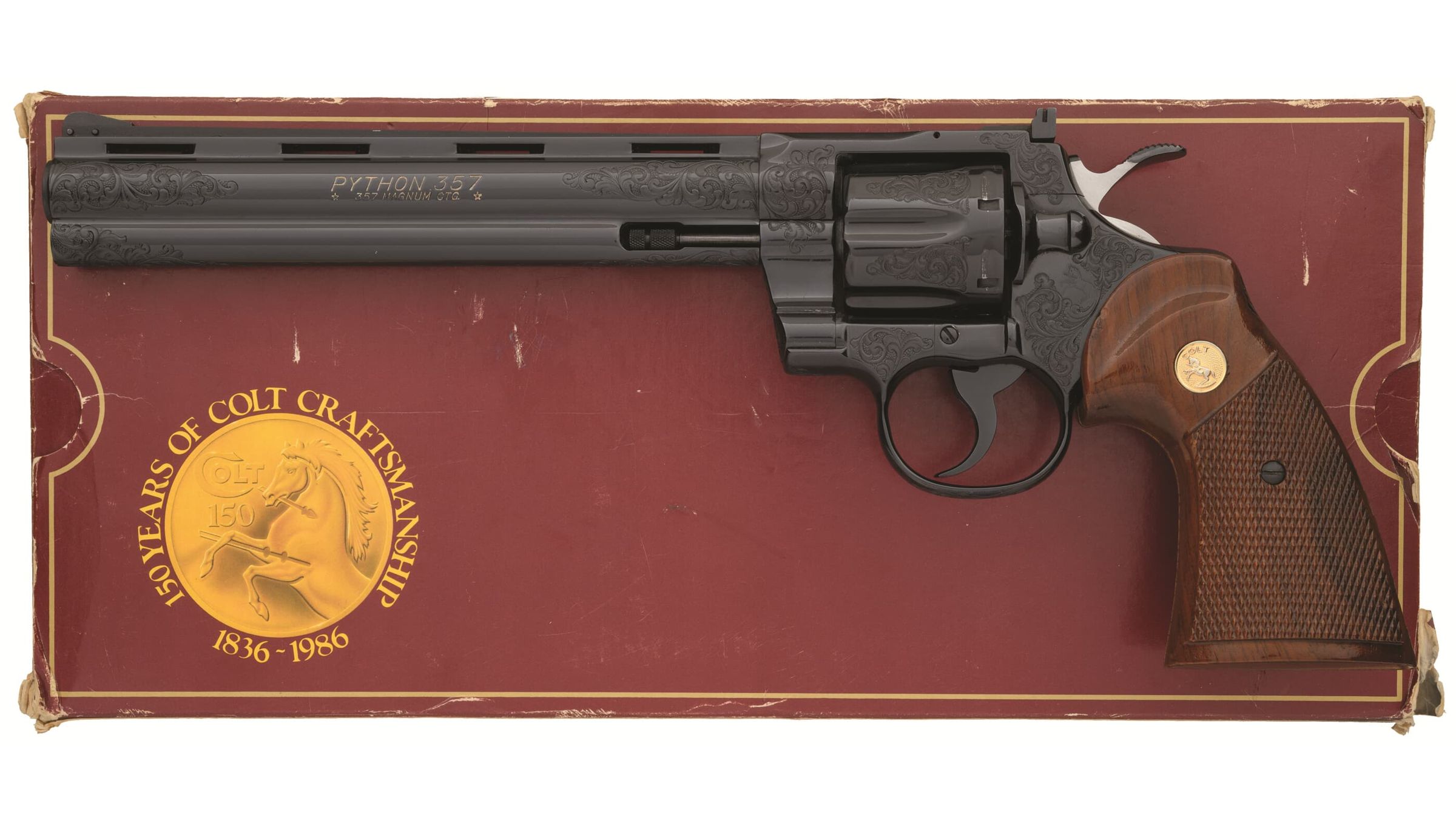 Factory Engraved Colt Python Double Action Revolver with Box | Rock ...