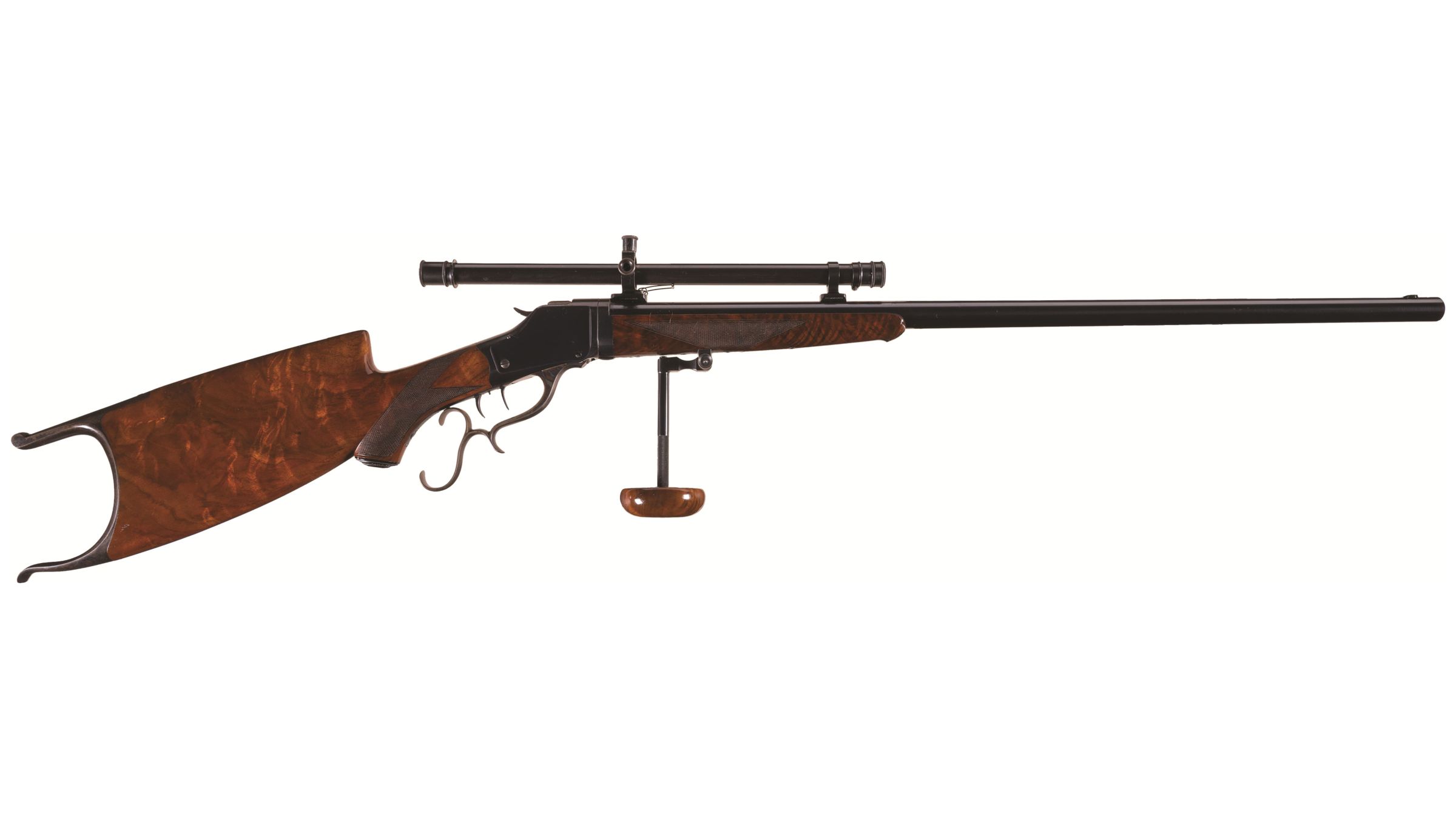 Scoped Winchester Model 1885 Takedown High Wall Schuetzen Rifle | Rock ...