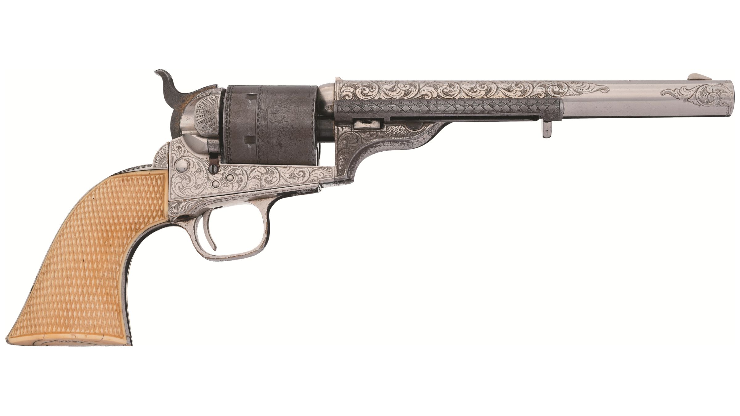 New York Engraved Colt Model 1871-72 Open Top Revolver