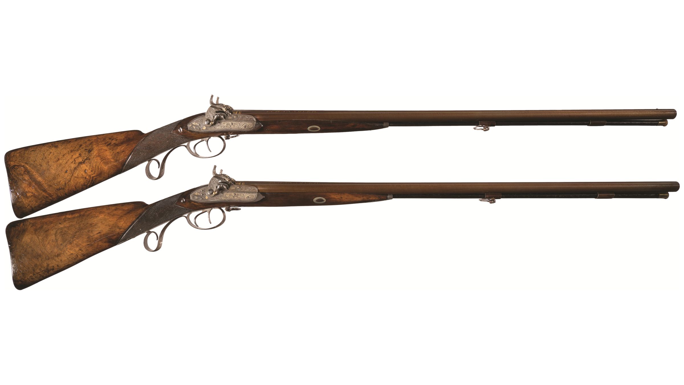 Pair of Tanner of Hanover Double Barrel Percussion Shotgun | Rock ...