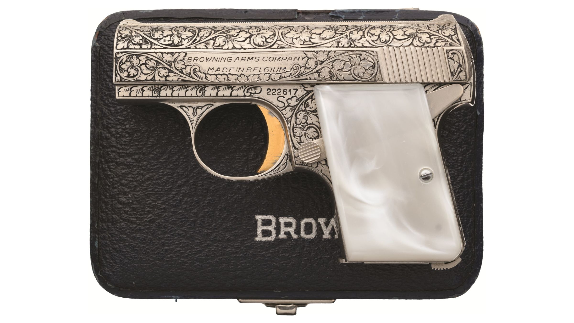Belgian Browning Renaissance Baby Pistol with Case Rock Island Auction