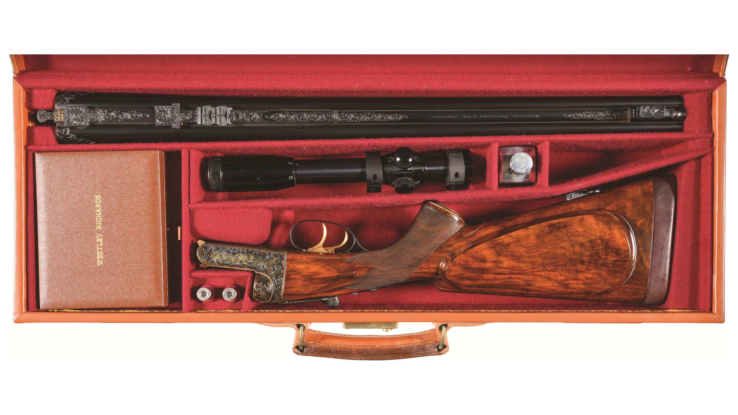 Inscribed Westley Richards Boxlock Ejector Double Rifle Rock Island