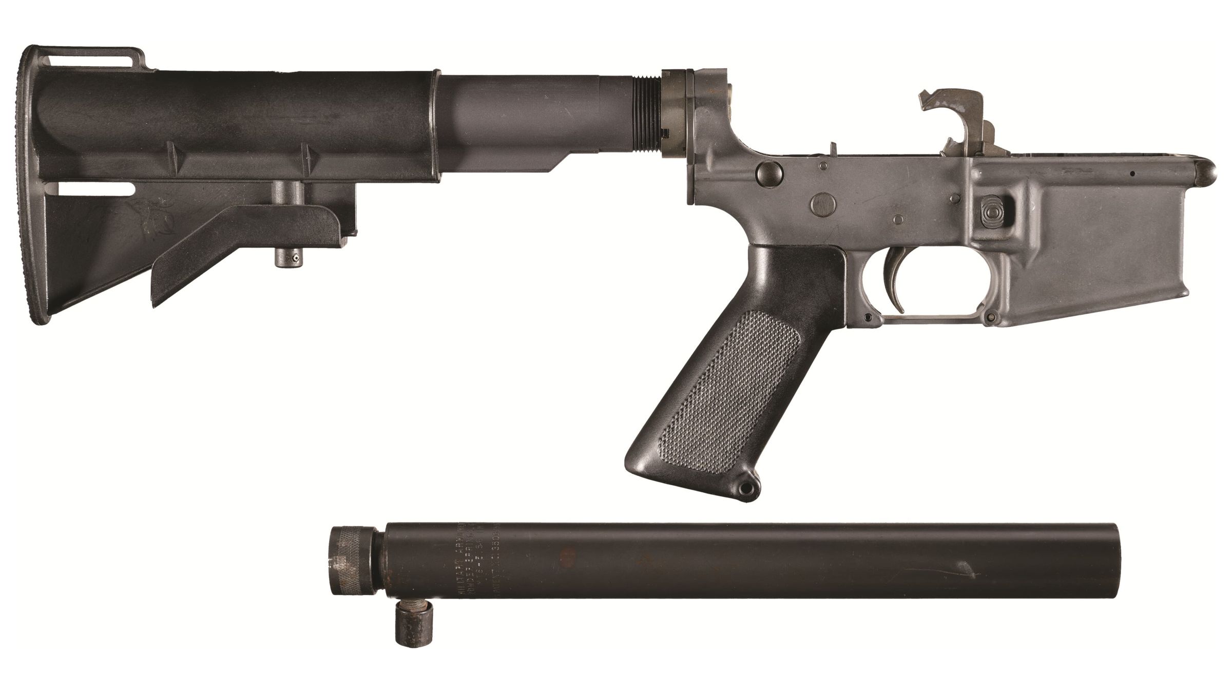 Colt M16 Machine Gun Complete Lower And Silencer Rock Island Auction