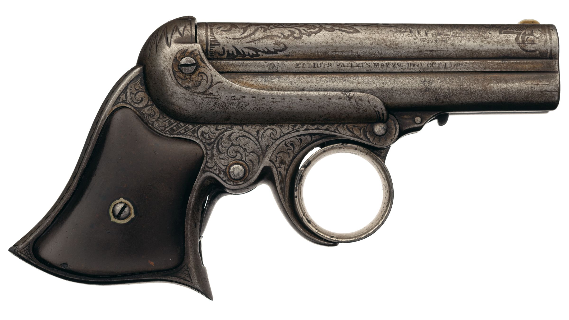 Engraved Remington Elliot Patent 32 Caliber Pepperbox Revolver Rock Island Auction 8993