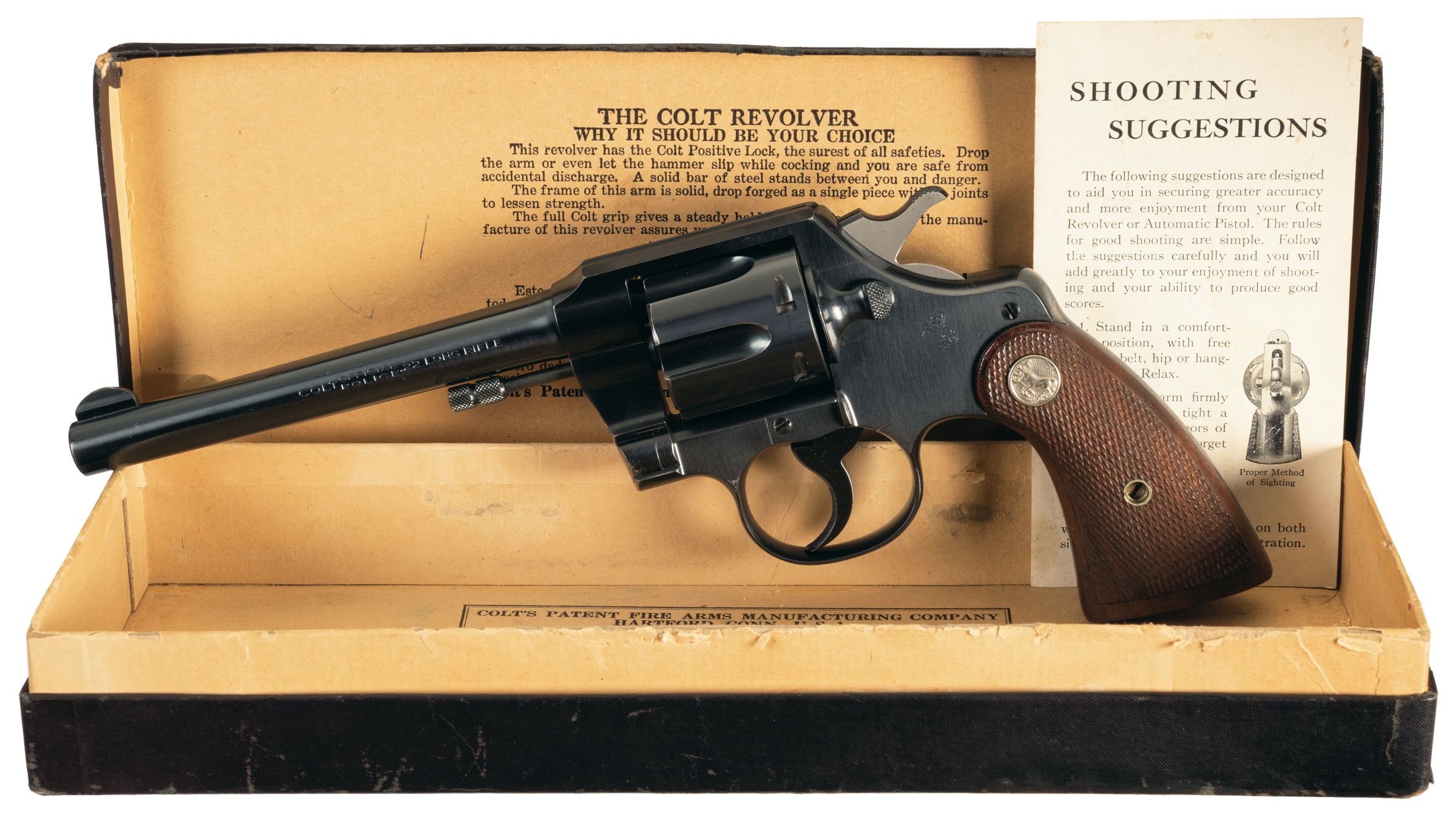 Colt Official Police 22 Double Action Revolver With Box Rock Island Auction 9662