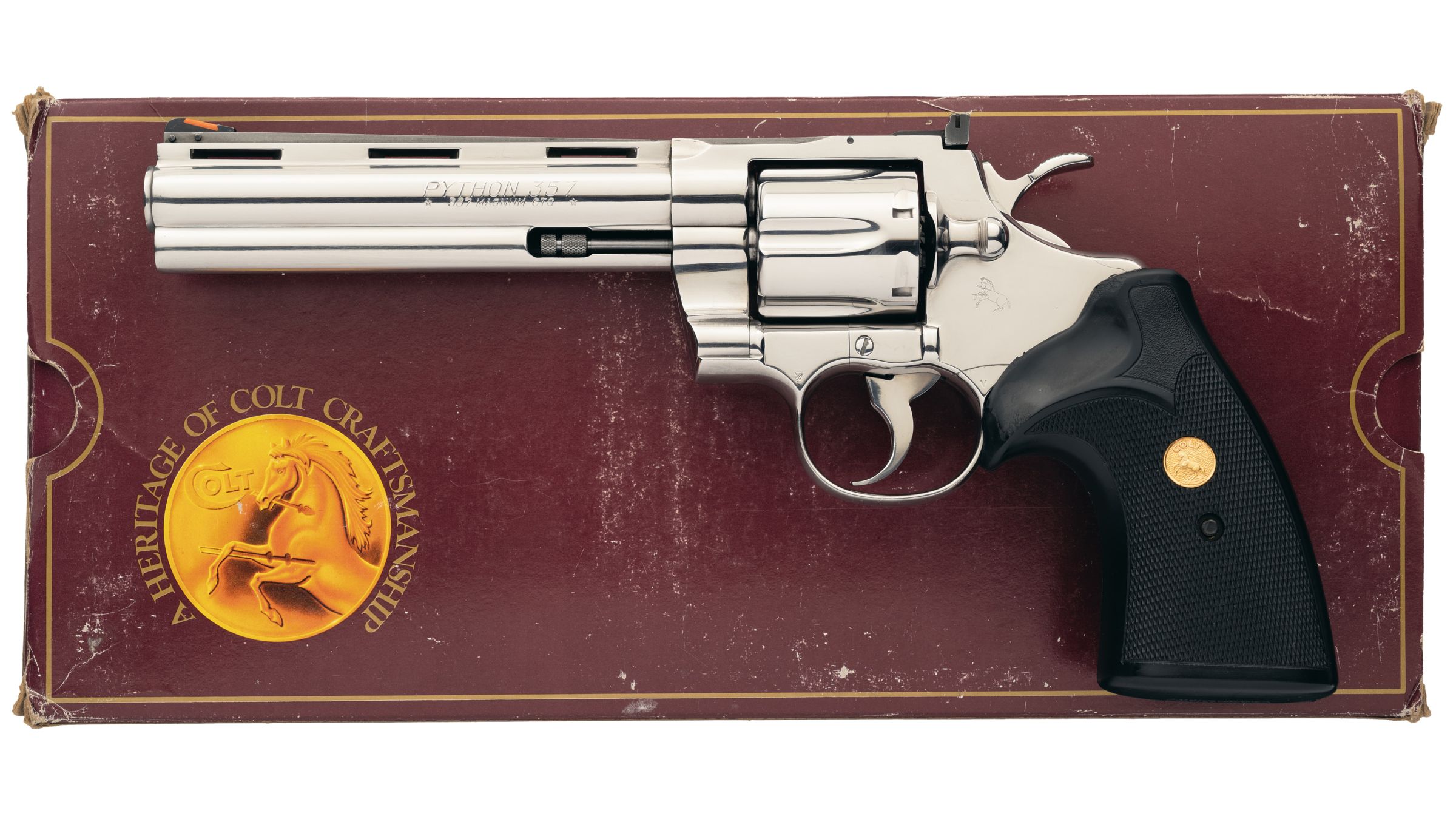 Colt Python Double Action Revolver With Box Rock Island Auction 3054