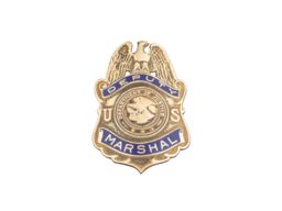 Old West Solid Brass Deputy US Marshal Badge – Collectible Western Pin (1.60 Inch) By MDream
