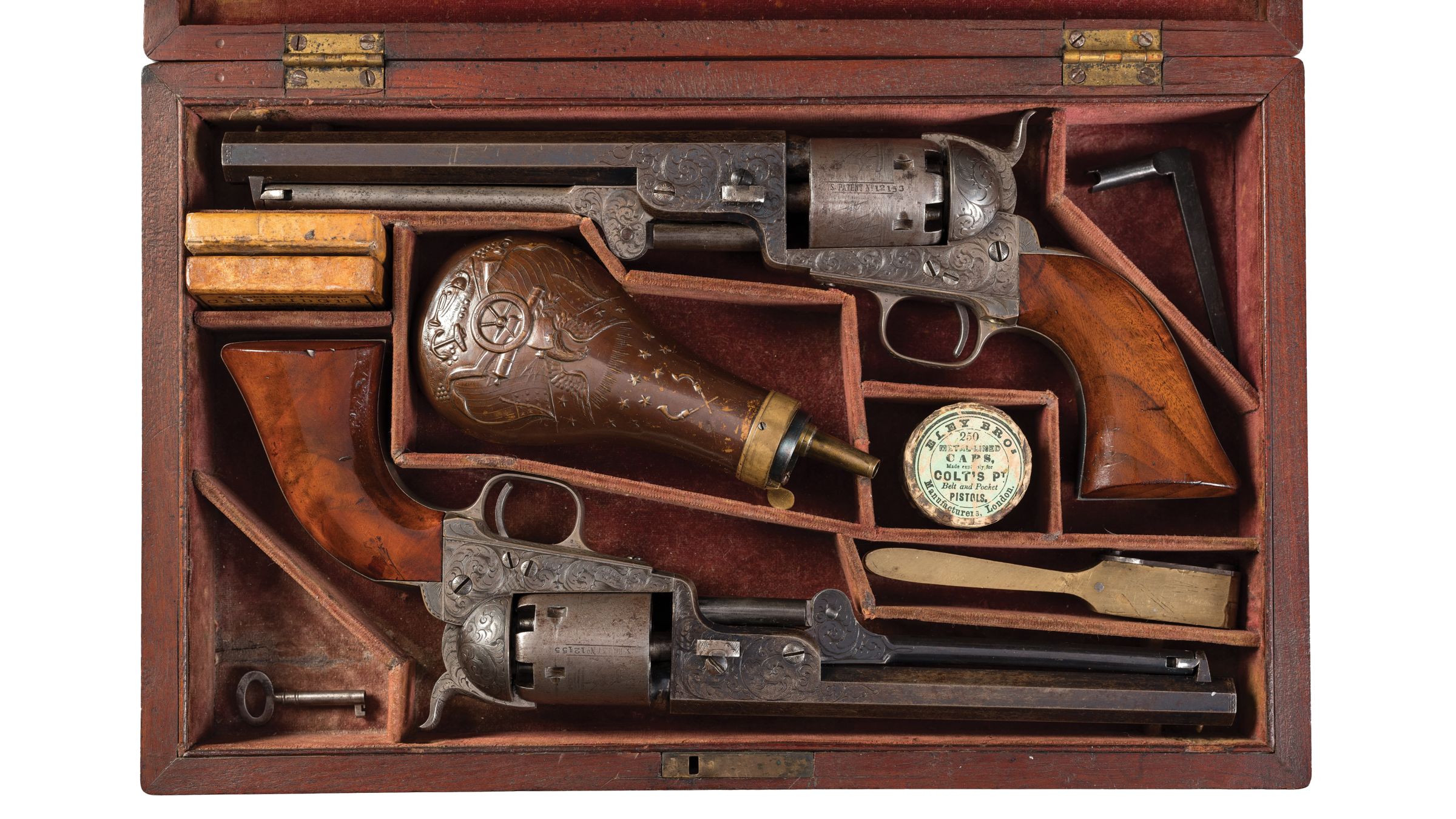 Pair Of Early Factory Engraved Colt Model 1851 Navy Revolvers Rock Island Auction 