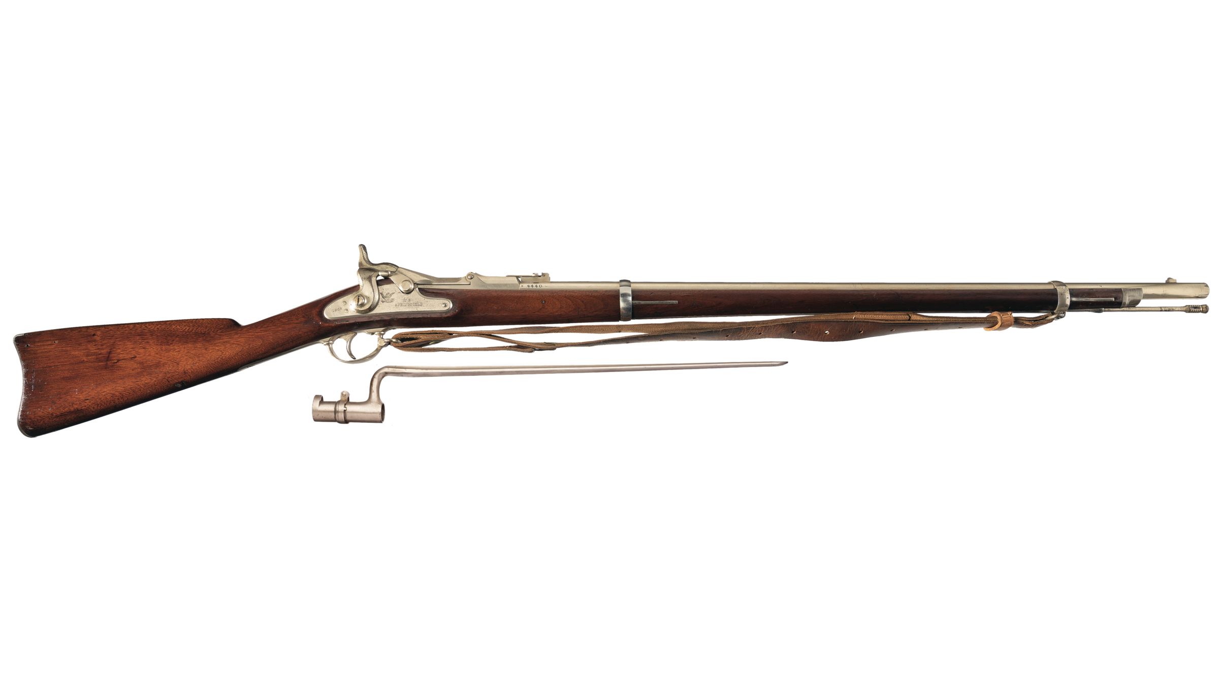 Experimental Nickel Plated U.S. Springfield 1868 Trapdoor Rifle