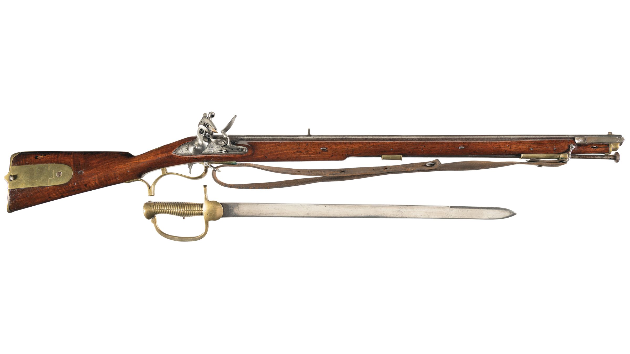 English Flintlock Baker Rifle with Rock Island Auction