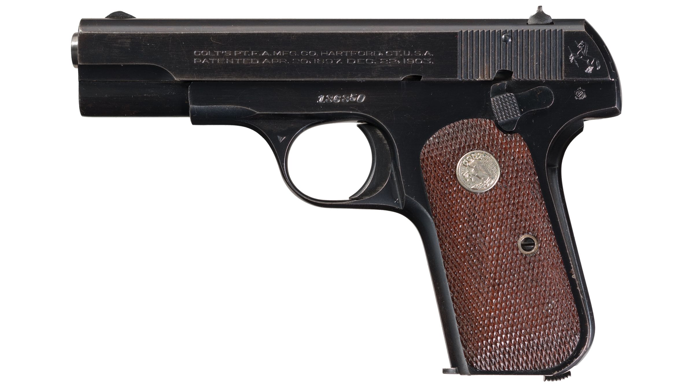 U.S. World War II Colt Model 1908 Pocket Hammerless Pistol