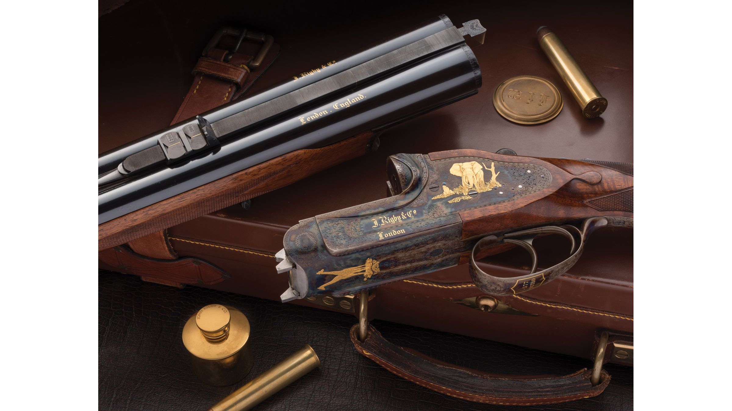 Engraved J. Rigby & Co. Sidelock Double Rifle in .577 N.E. | Rock ...