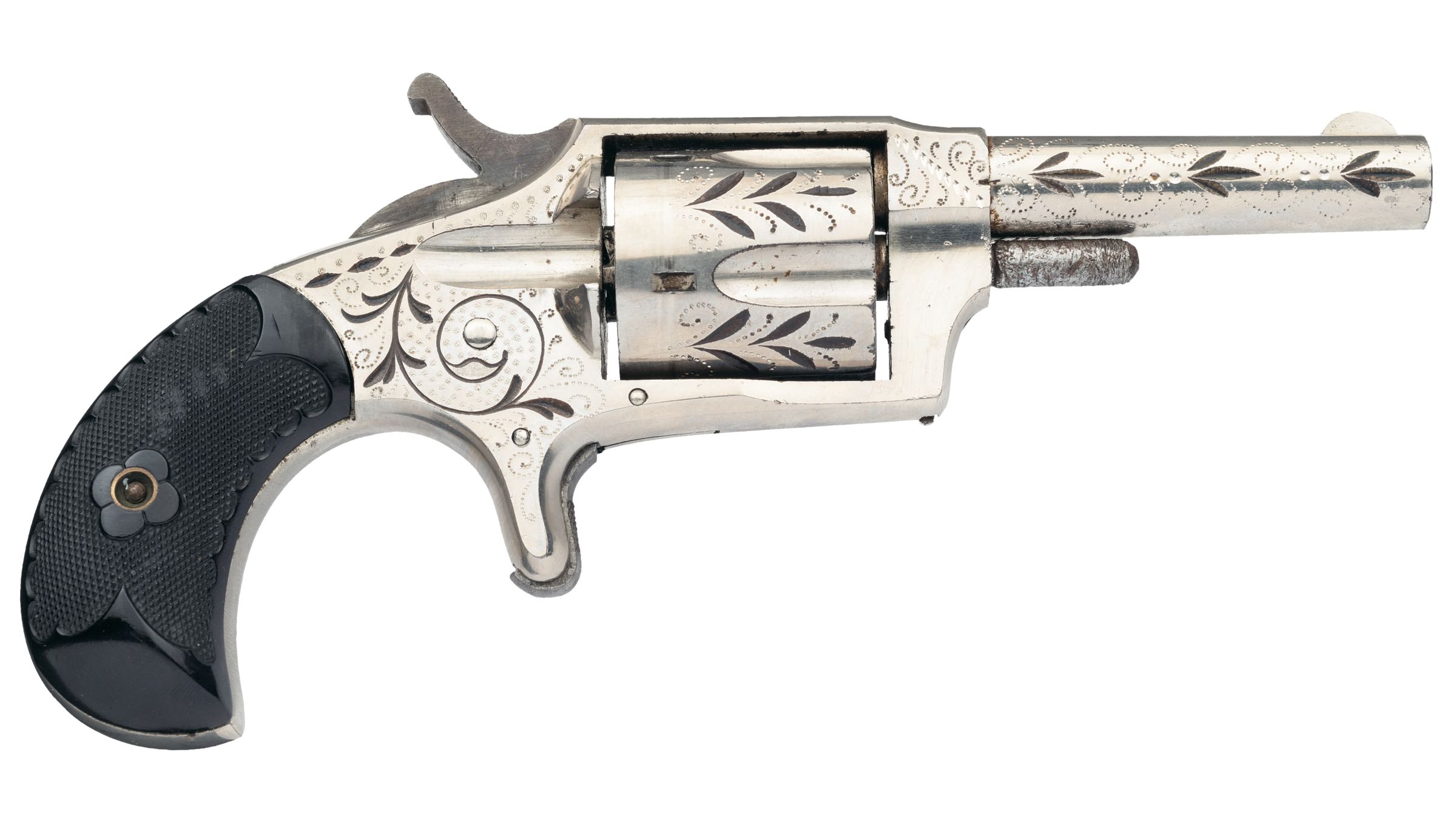 Engraved Hopkins & Allen Ranger No. 2 Spur Trigger Revolver | Rock