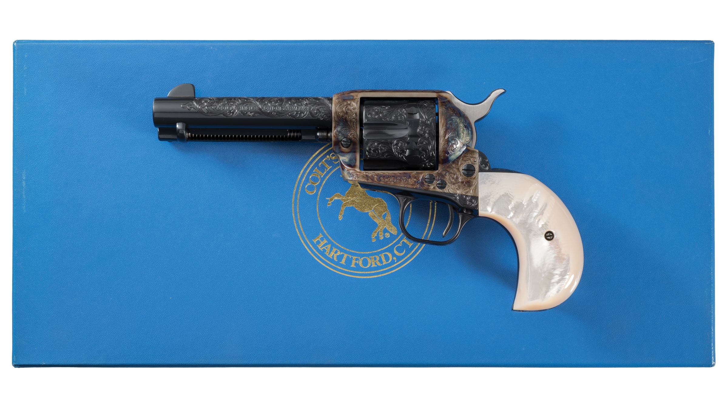 Engraved Colt Third Generation Single Action Army Revolver Rock Island Auction 8274