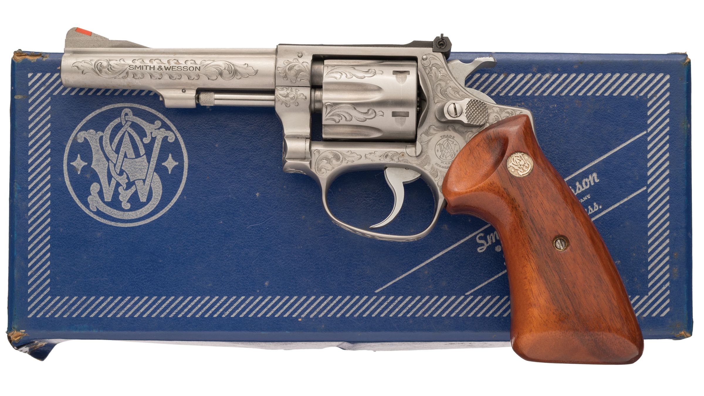 Engraved Smith & Wesson Model 63 Double Action Revolver with
